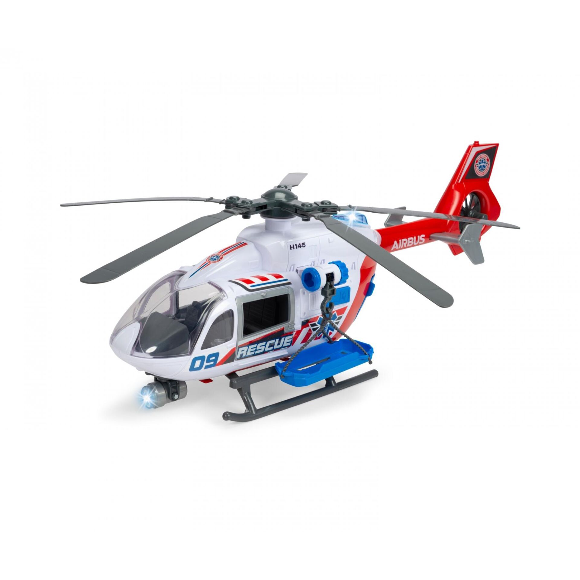 Hubschrauber, Rettungsheli, rot-weiß, Rotations-Hubschrauber, Spielzeug