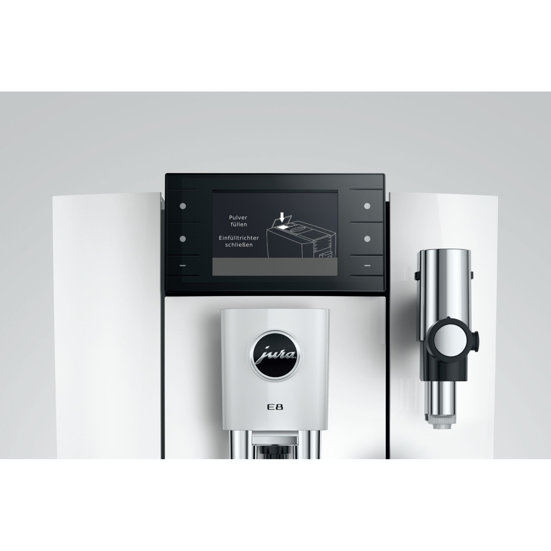 Espressomaschine, Kaffeemaschine, manuelle Bedienung, Dampflanze, Metallgrau