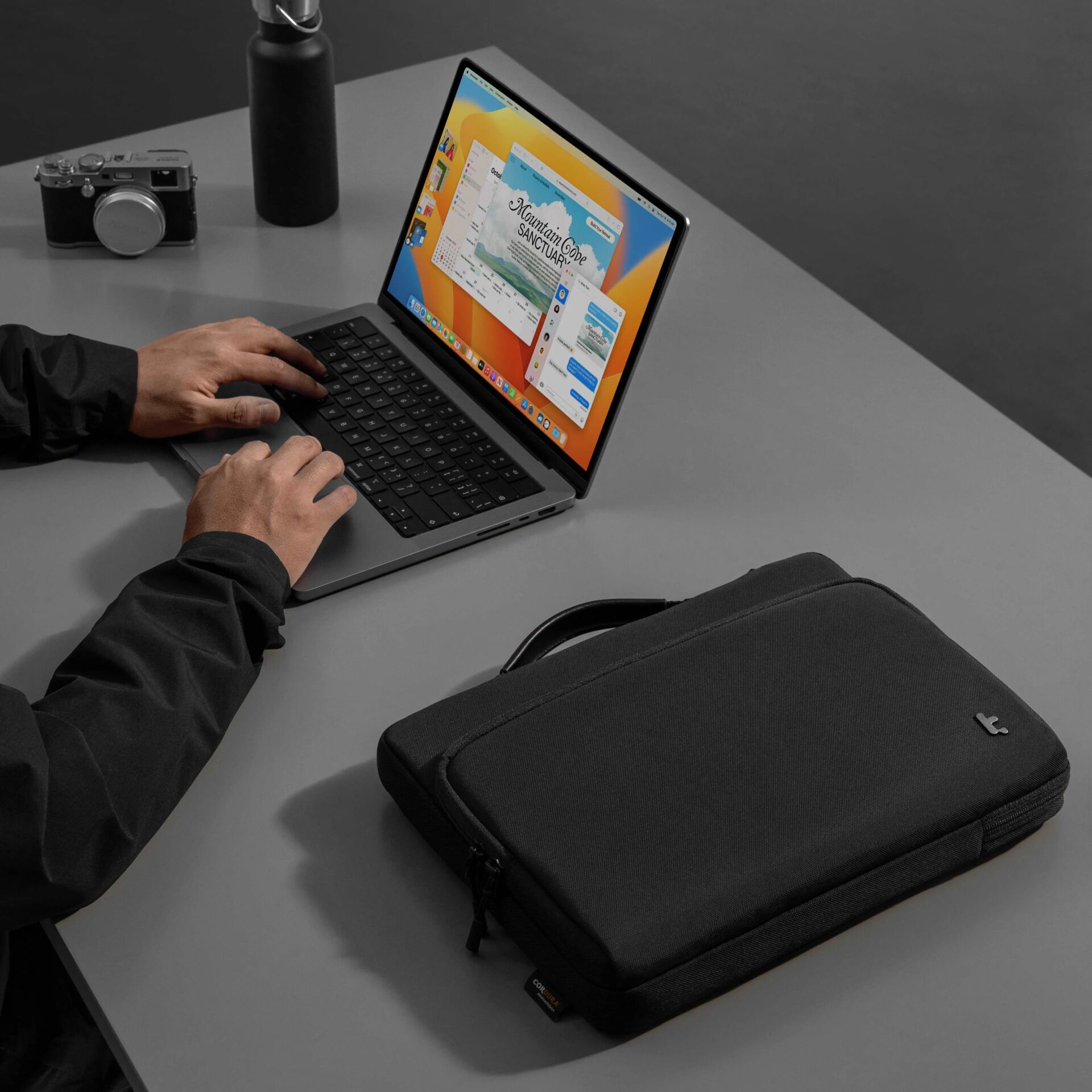 laptop, macbook, Tastatur, Kabel, Hülle