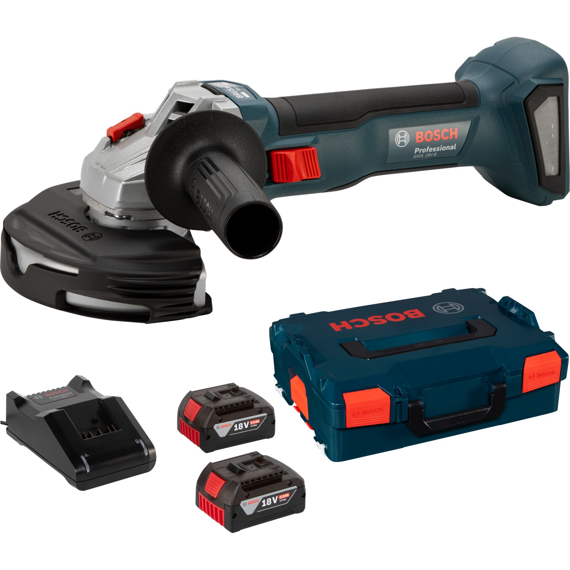 Schleifer, Akku-Schleifer, Winkelschleifer, Batterie 18V, Bosch-Set