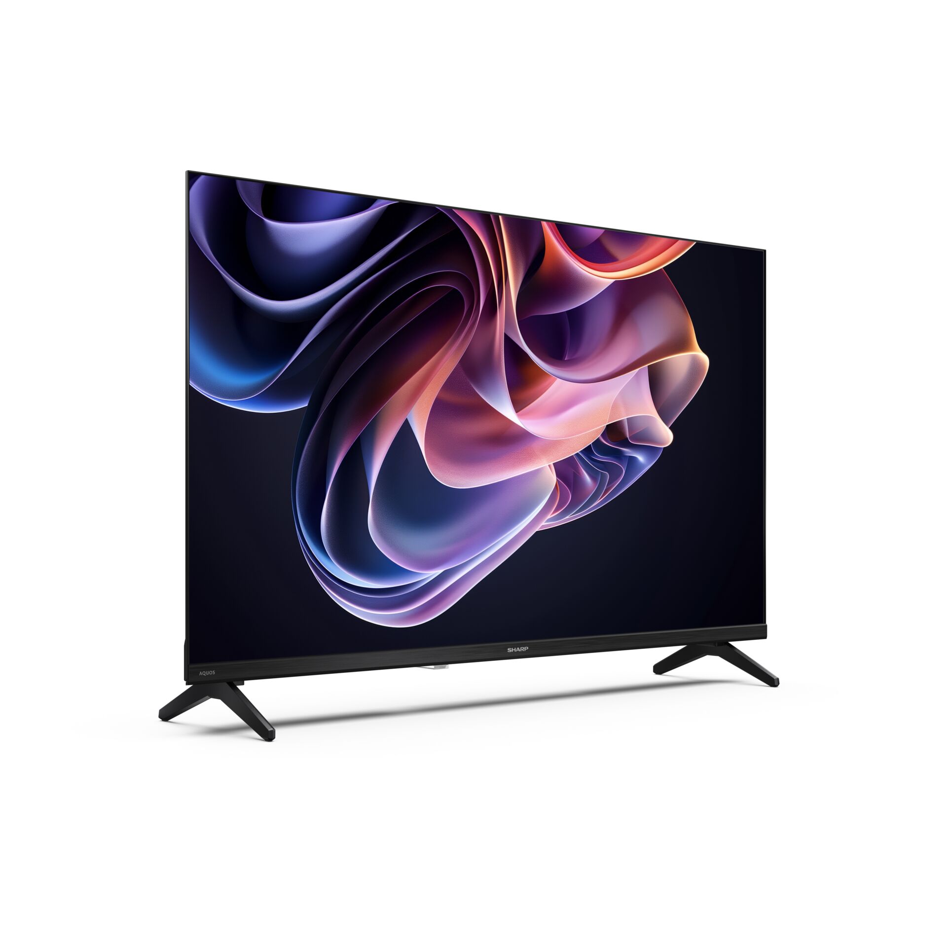 Fernseher, LED, Flachbildschirm, Schwarz, Standfuß