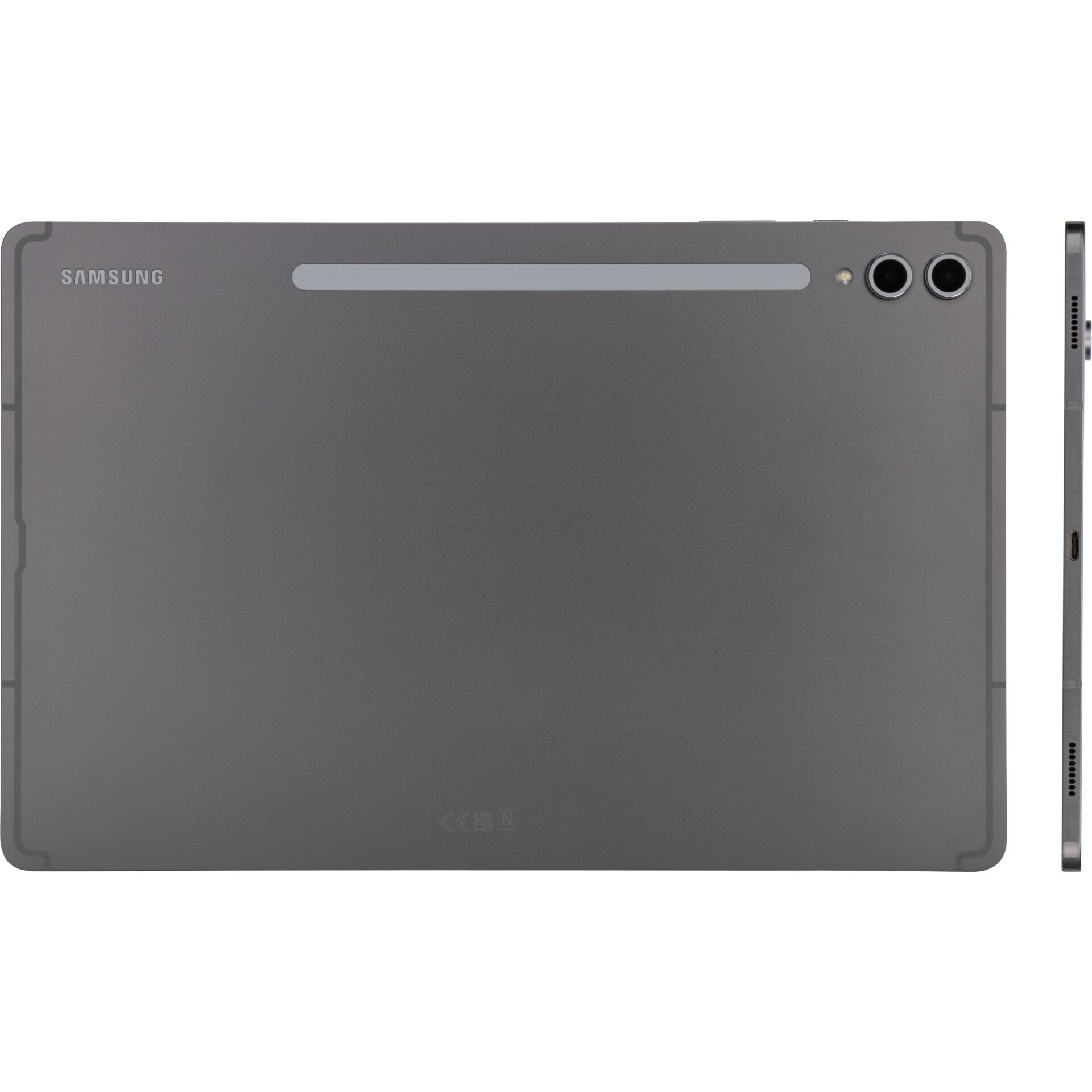 Tablet, Rückseite, USB-C, Kopfhörerbuchse, Grau
