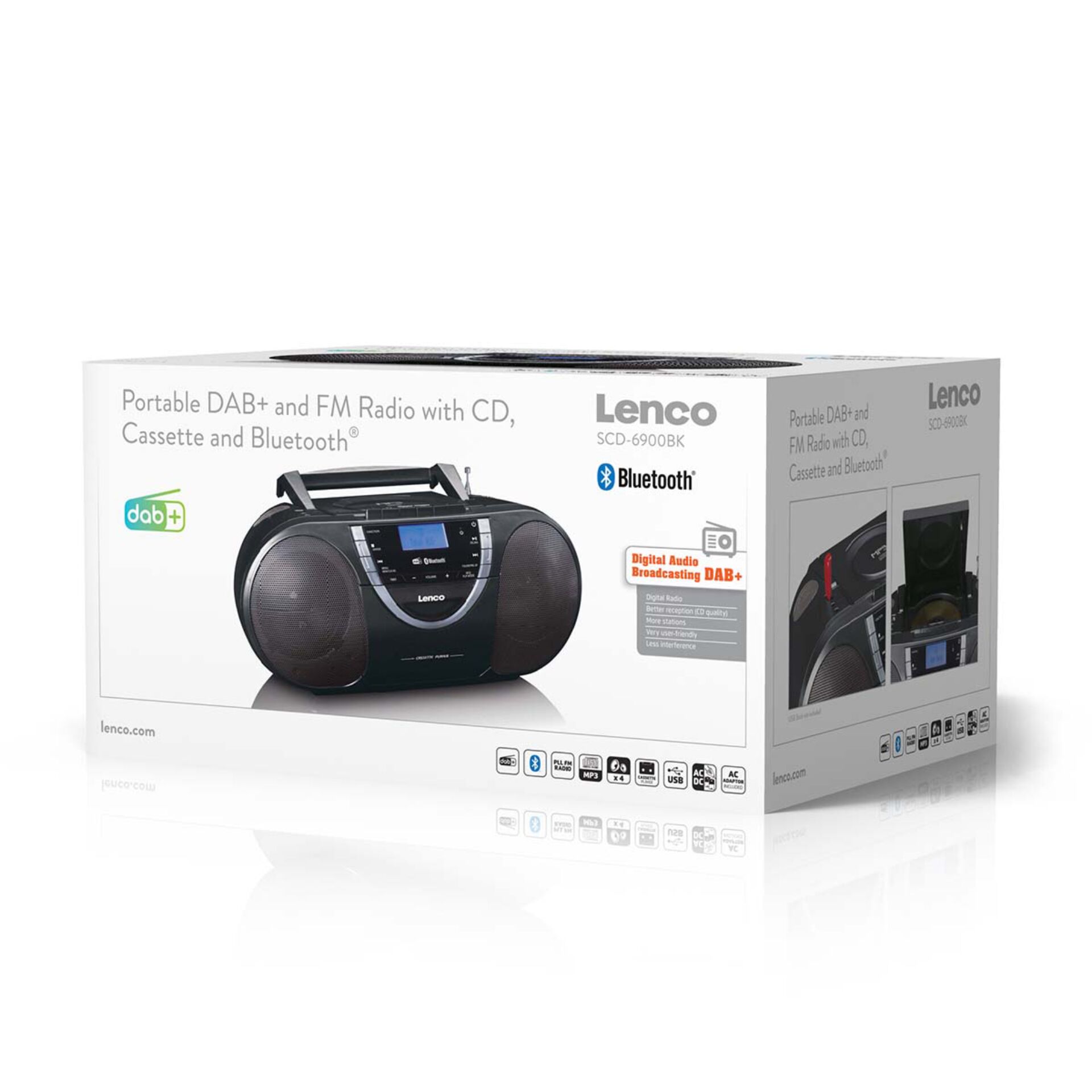 Tragbares Radio, DAB+, FM-Radio, Bluetooth, CD-Spieler