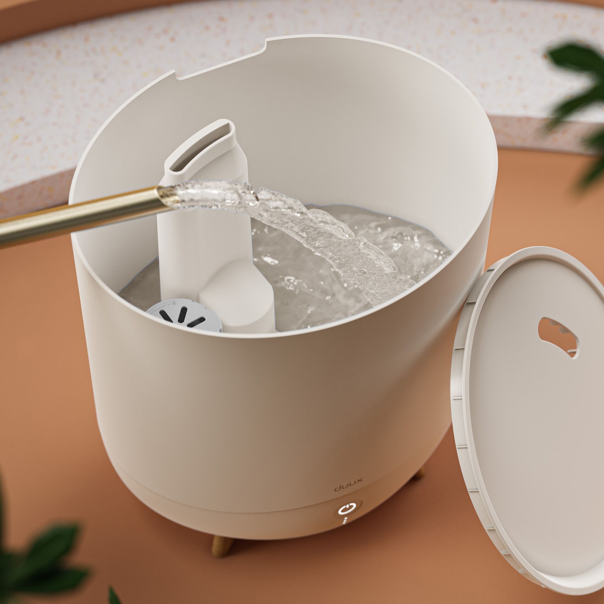 USB-Luftbefeuchter, kleiner Luftbefeuchter, weiß, Wassertank, Erlenmeyer-Design