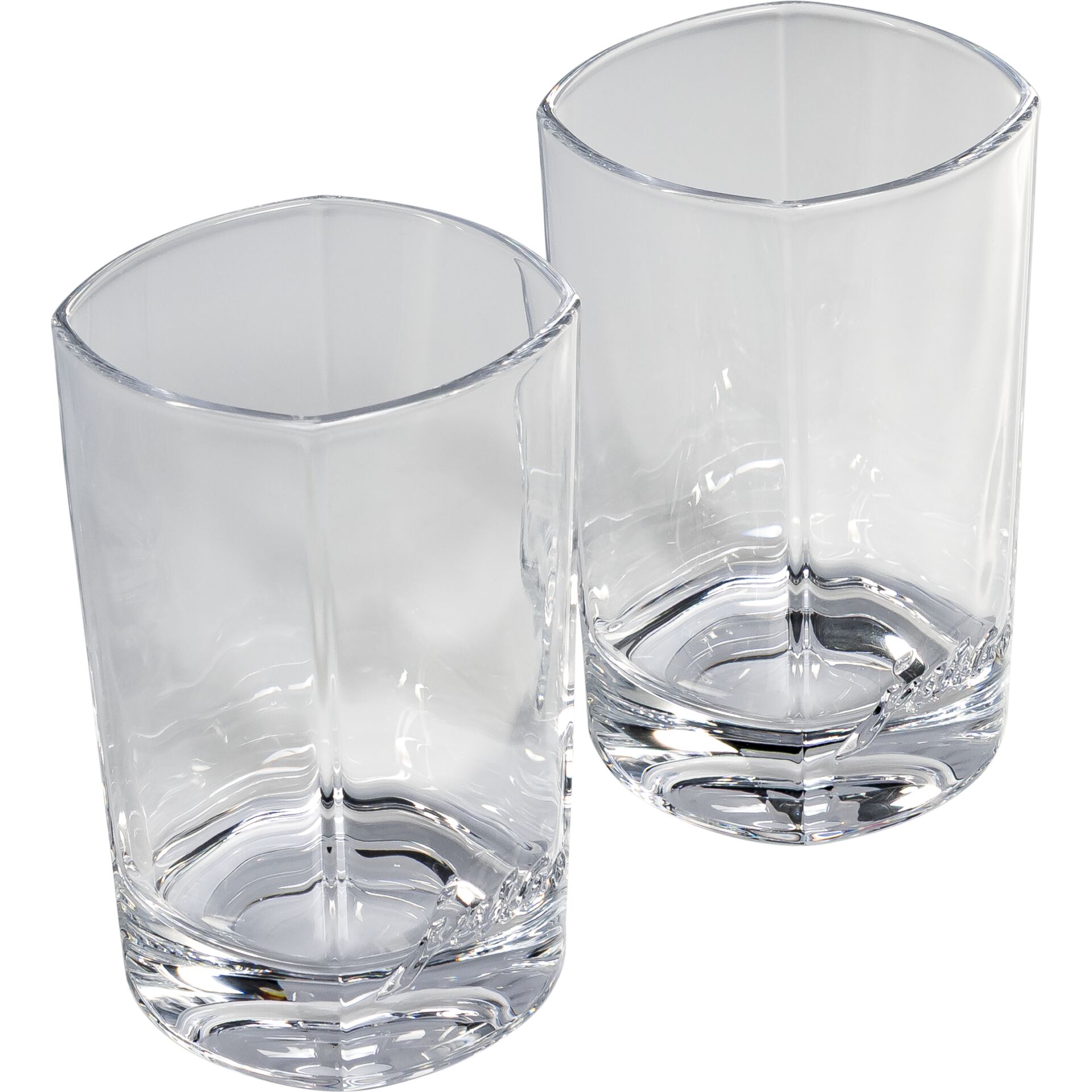 Gläser, Transparente Gläser, Tumbler, Schwerklar?, Set aus 2 Gläsern