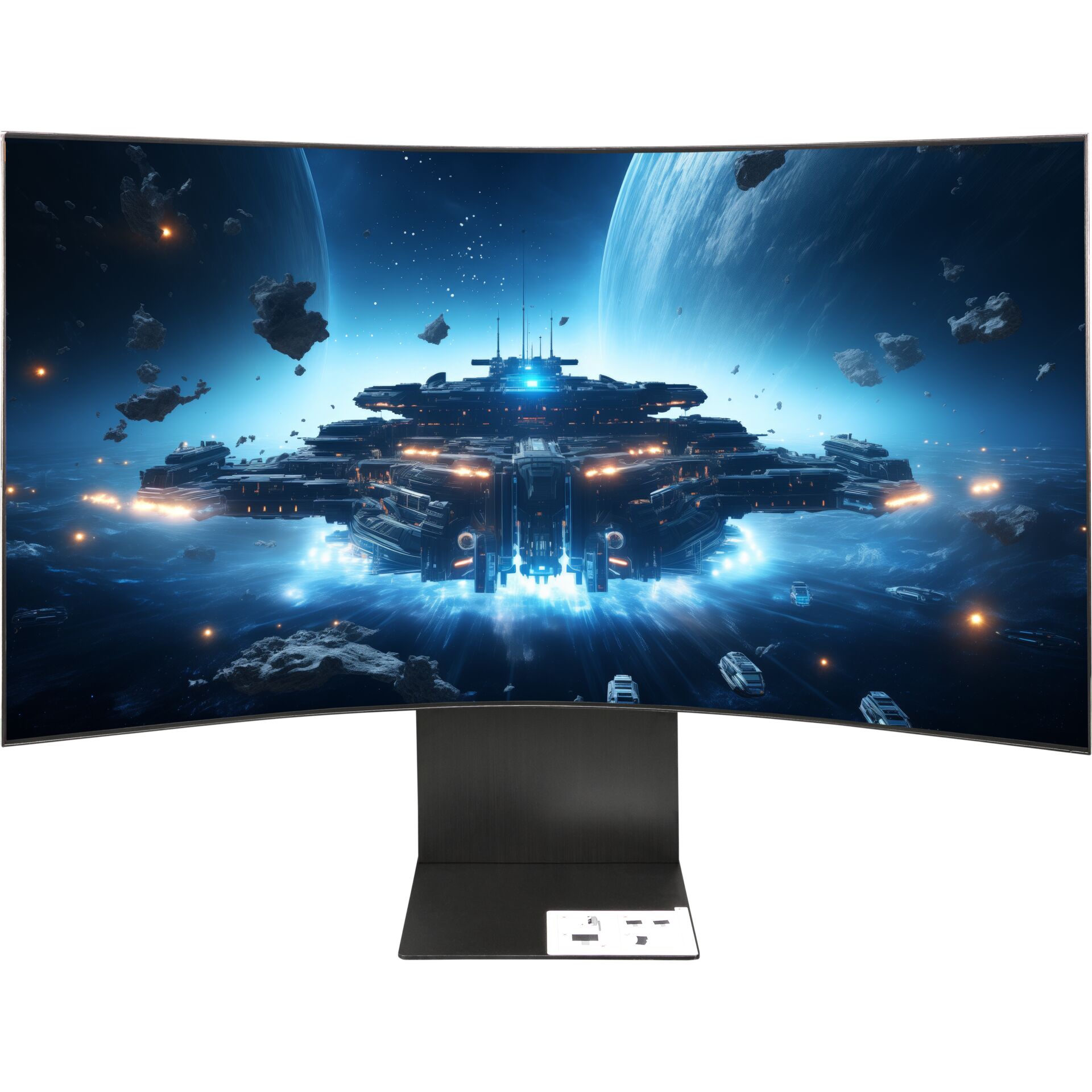 Computerausrüstung, Überwachen, Bildschirm, FERNSEHER,  curved monitor, ultrawide, gaming monitor, space scene, LED lighting