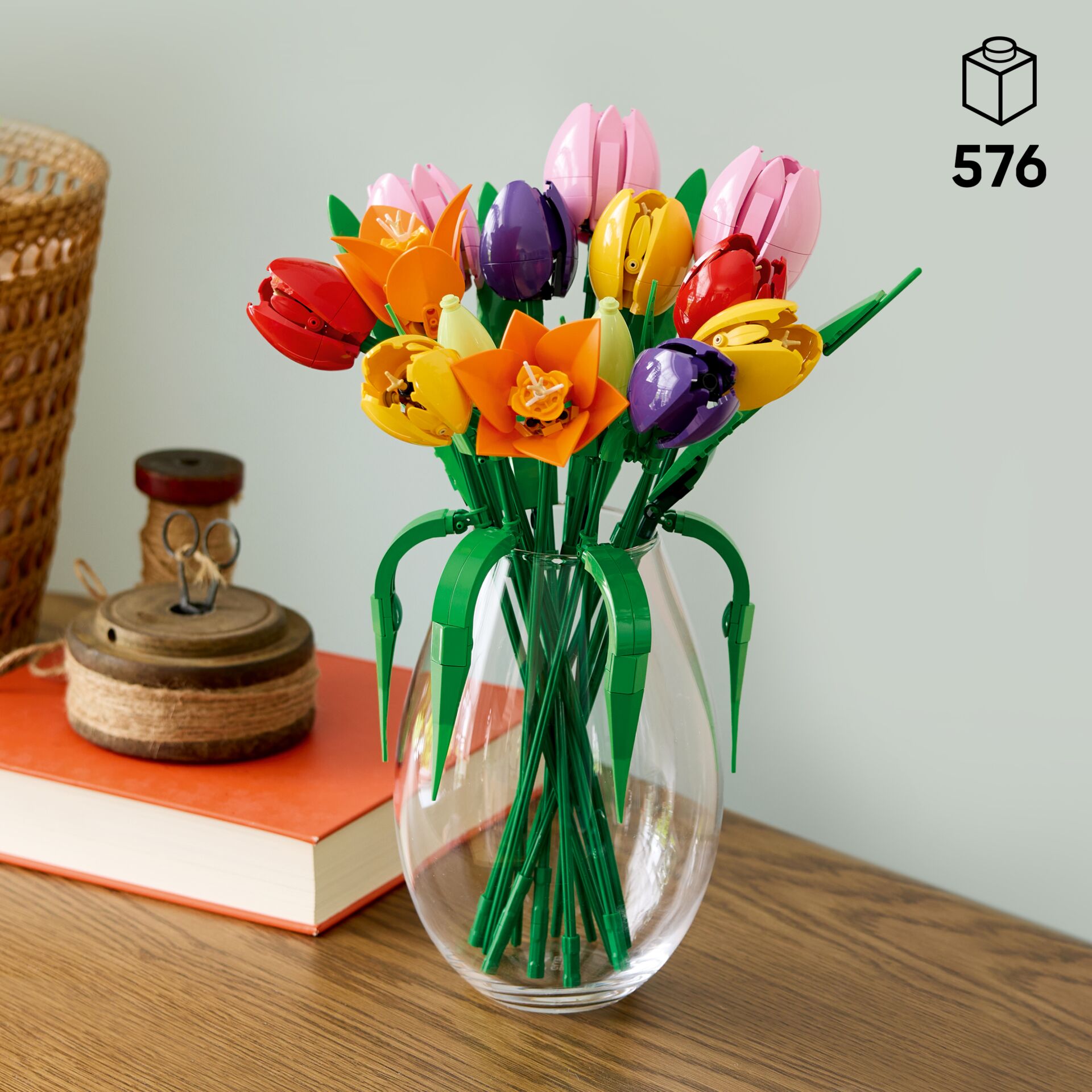 Blume, Blumen-Arrangement, Blumenstrauß, Glas, Kunsthandwerk