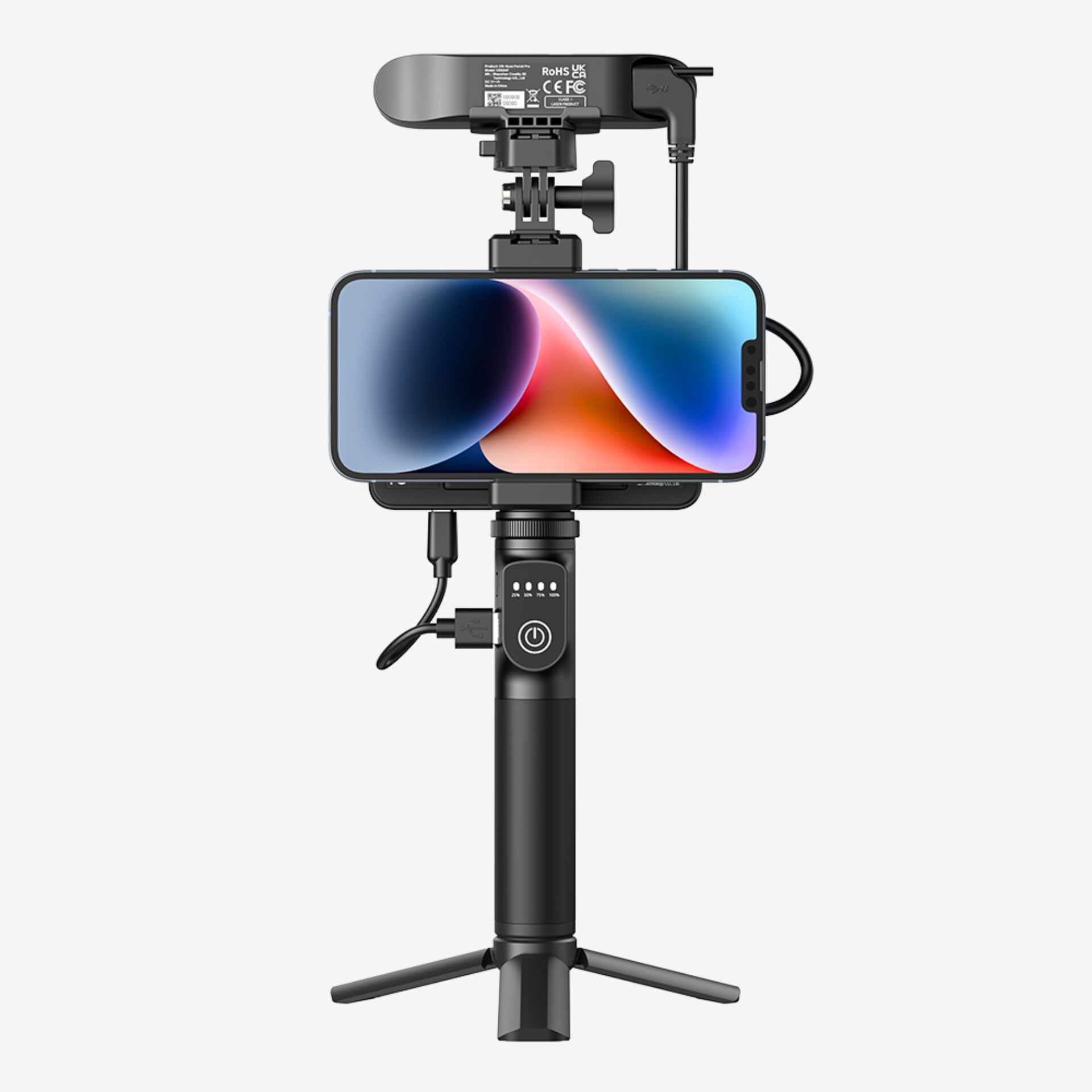Gimbal, Smartphone-Stabilisator, Tripod, Kompaktgrip, Indirekte Beleuchtung?