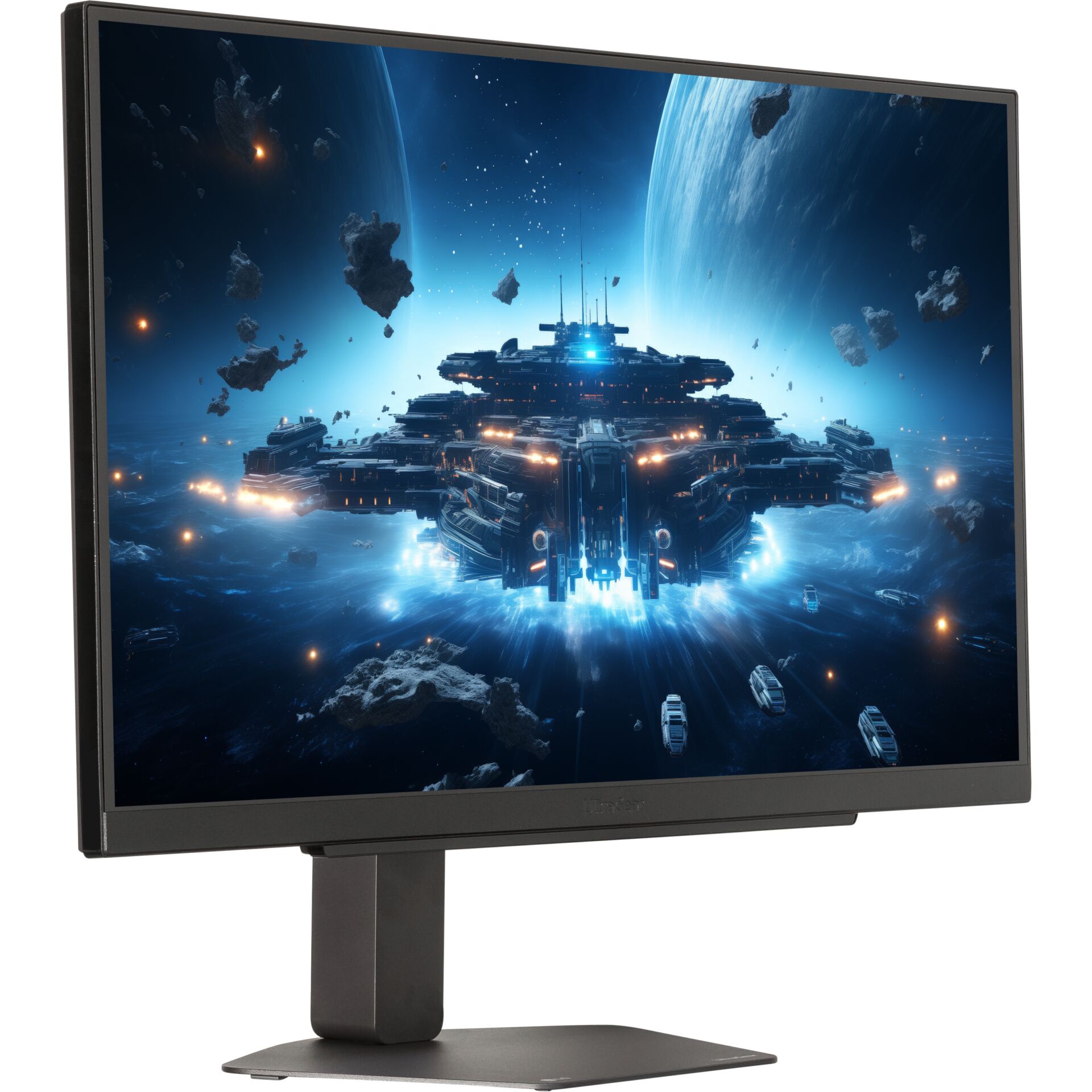 Monitor, Schreibtischmonitor, LCD, Schwarz, Stativarm, Monitor, Bildschirm, 24 Zoll, LED, Ständer