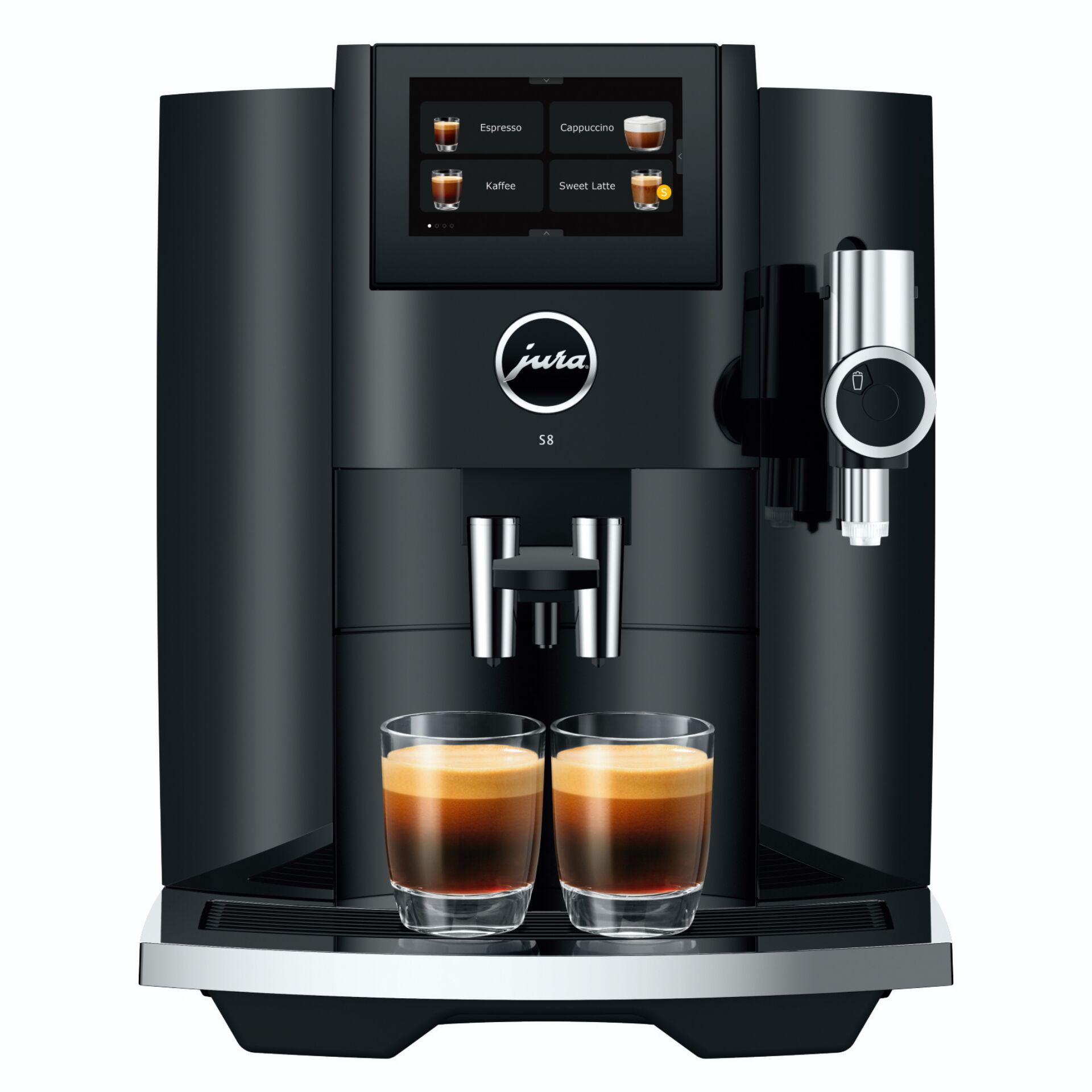 Espressomaschine, Kaffeemaschine, S8, Doppelglas, Milchschaum