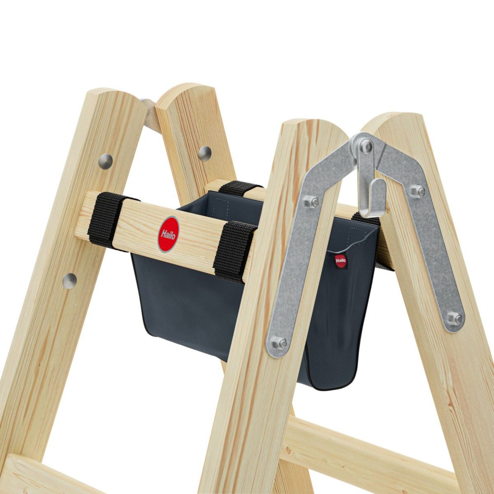 Holzleiter, Sicherheitsgurt, Werkzeugtasche, Aufhängung, Leiterzubehör