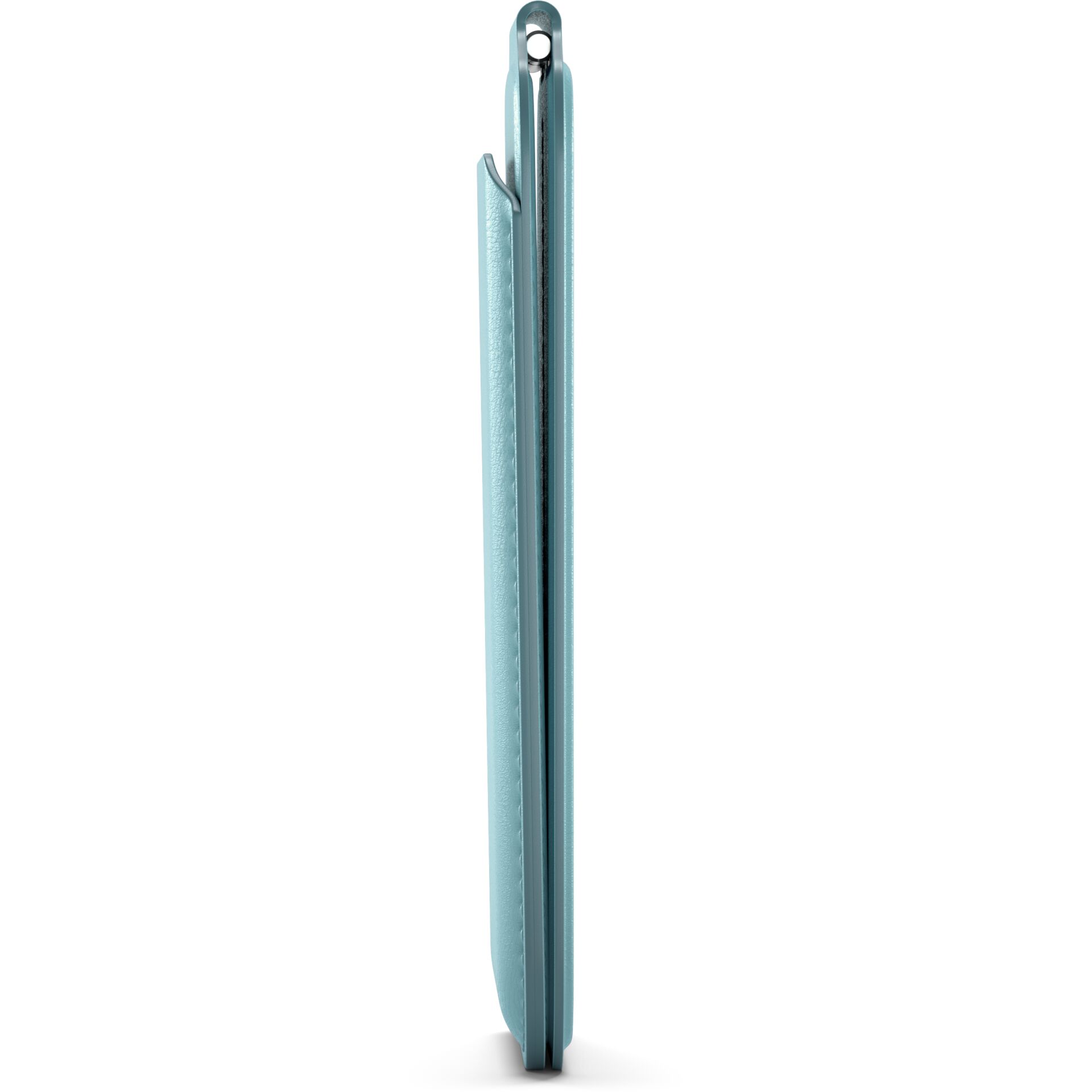 wallet, cardholder, blau, schlank, metallisch