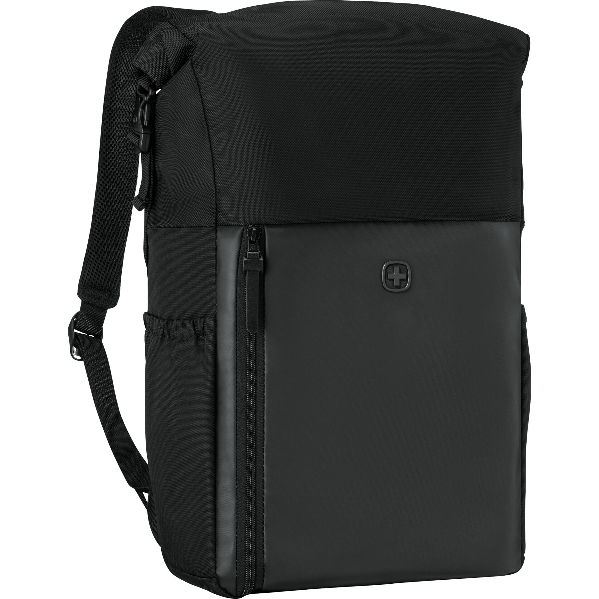 Tasche, Rucksack, Schultertasche, Nylonstoff, Schwarz
