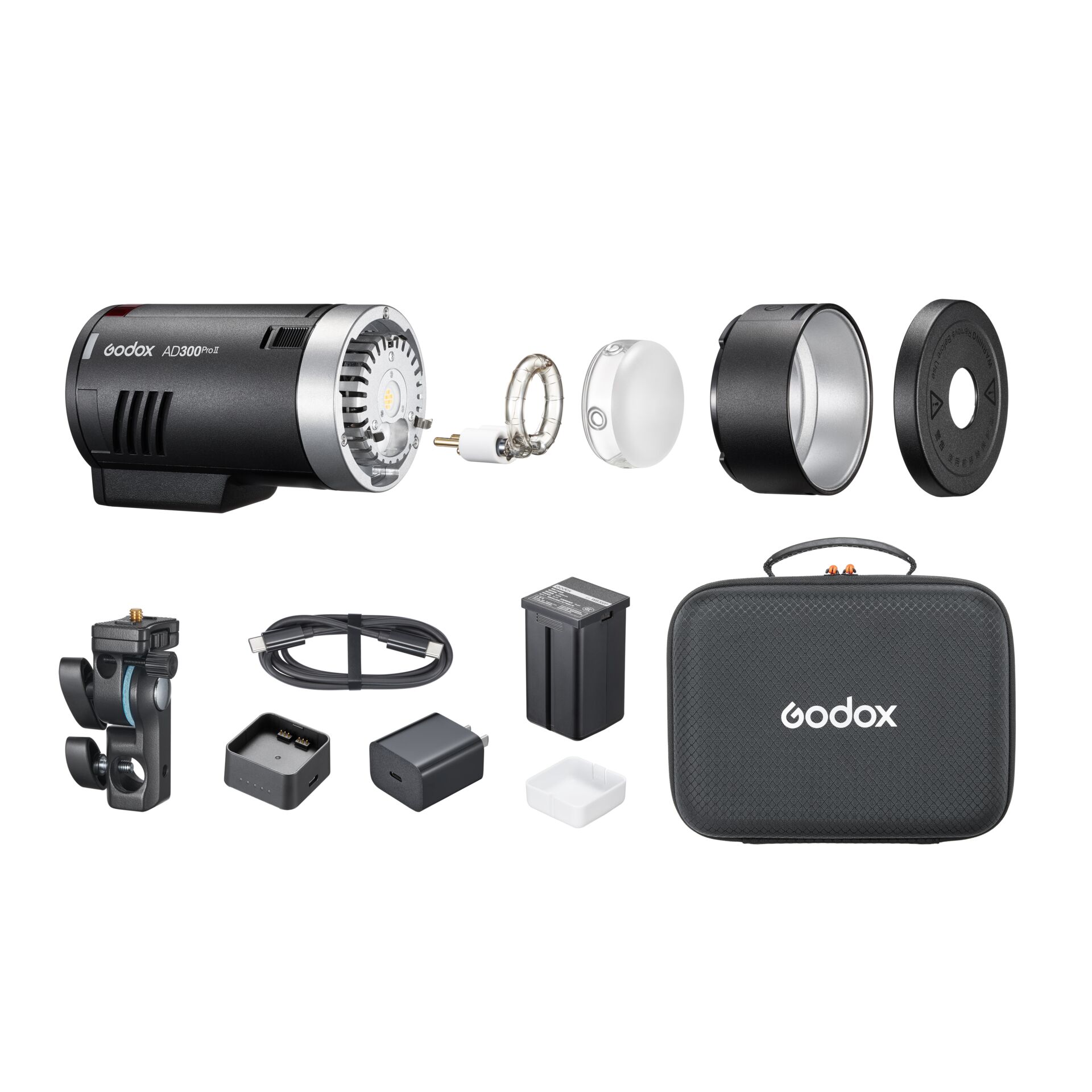 Studio Licht, Blitz-Set, LED-Monolicht, Wartungsfrei Akku, Transporttasche