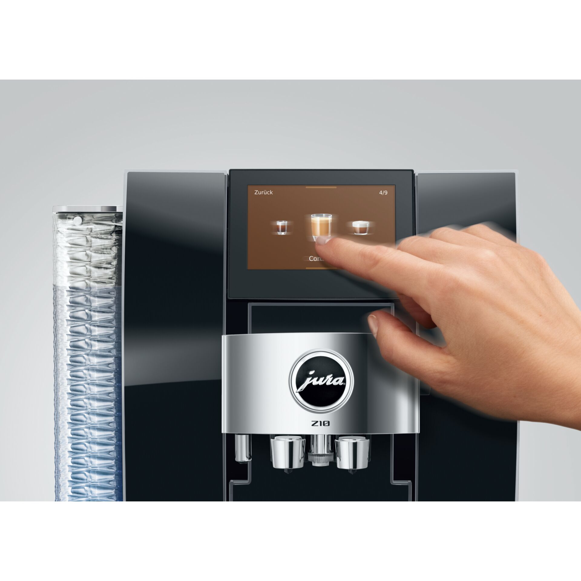 Kaffeemaschine, Espressomaschine, Kaffeezubereitung, Gehäuse Edelstahl, Touchscreen