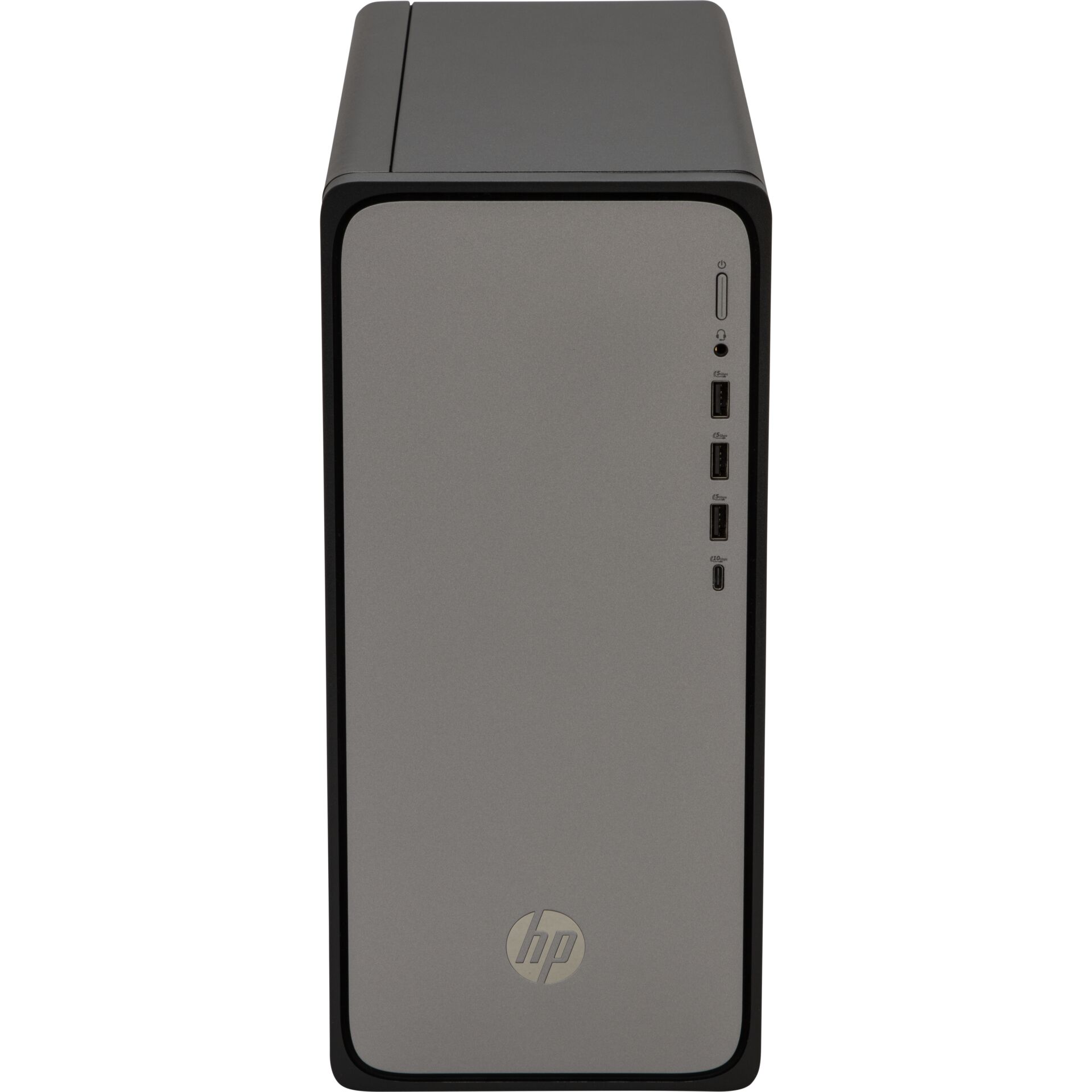 PC, Desktop, Turm, HP, Silber, Desktop-PC, Tower-Case, USB-Anschlüsse, HP-Logo, Gehäuse