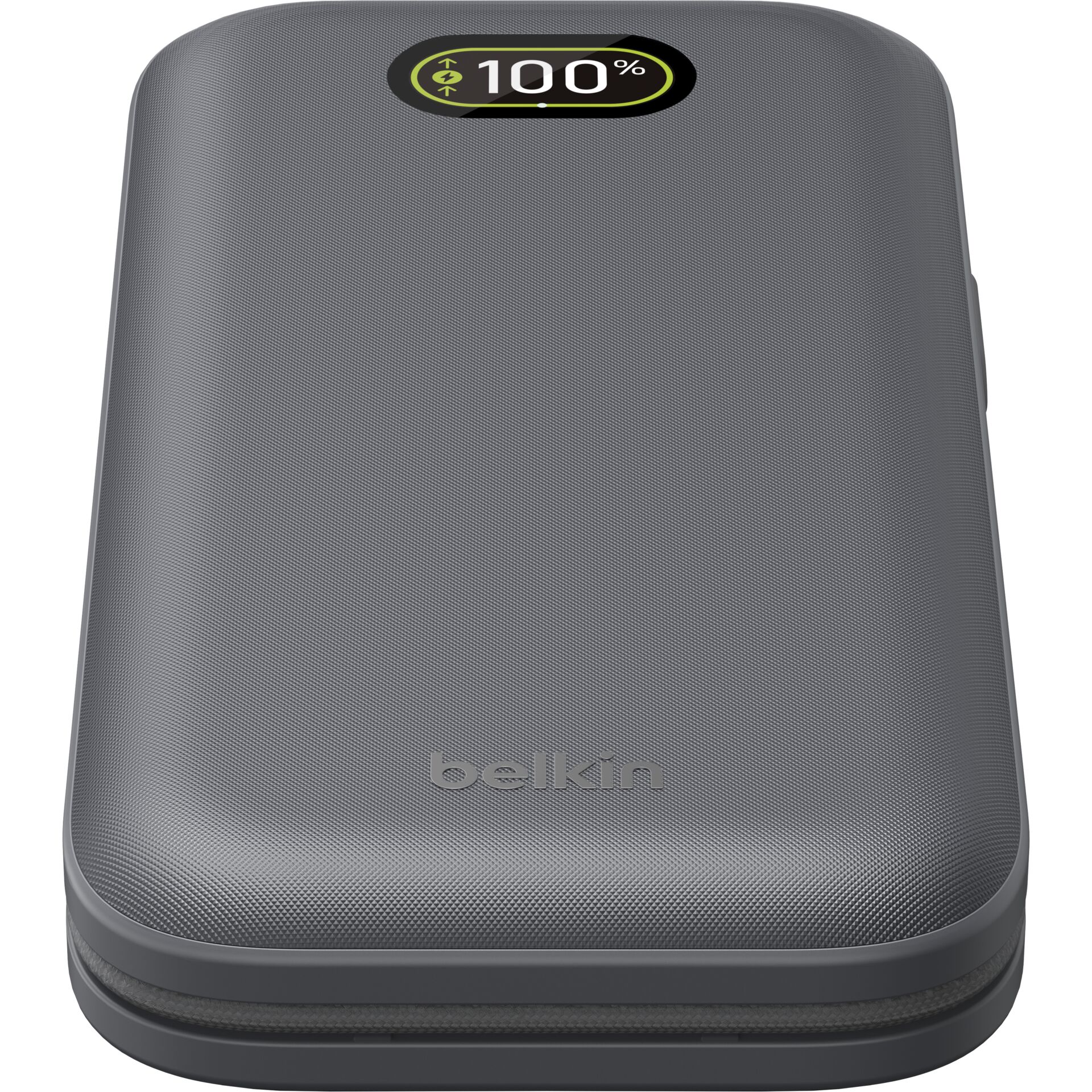 Power bank, Portable charger, Grau, Unebenmäßige Textur, 100% Ladung