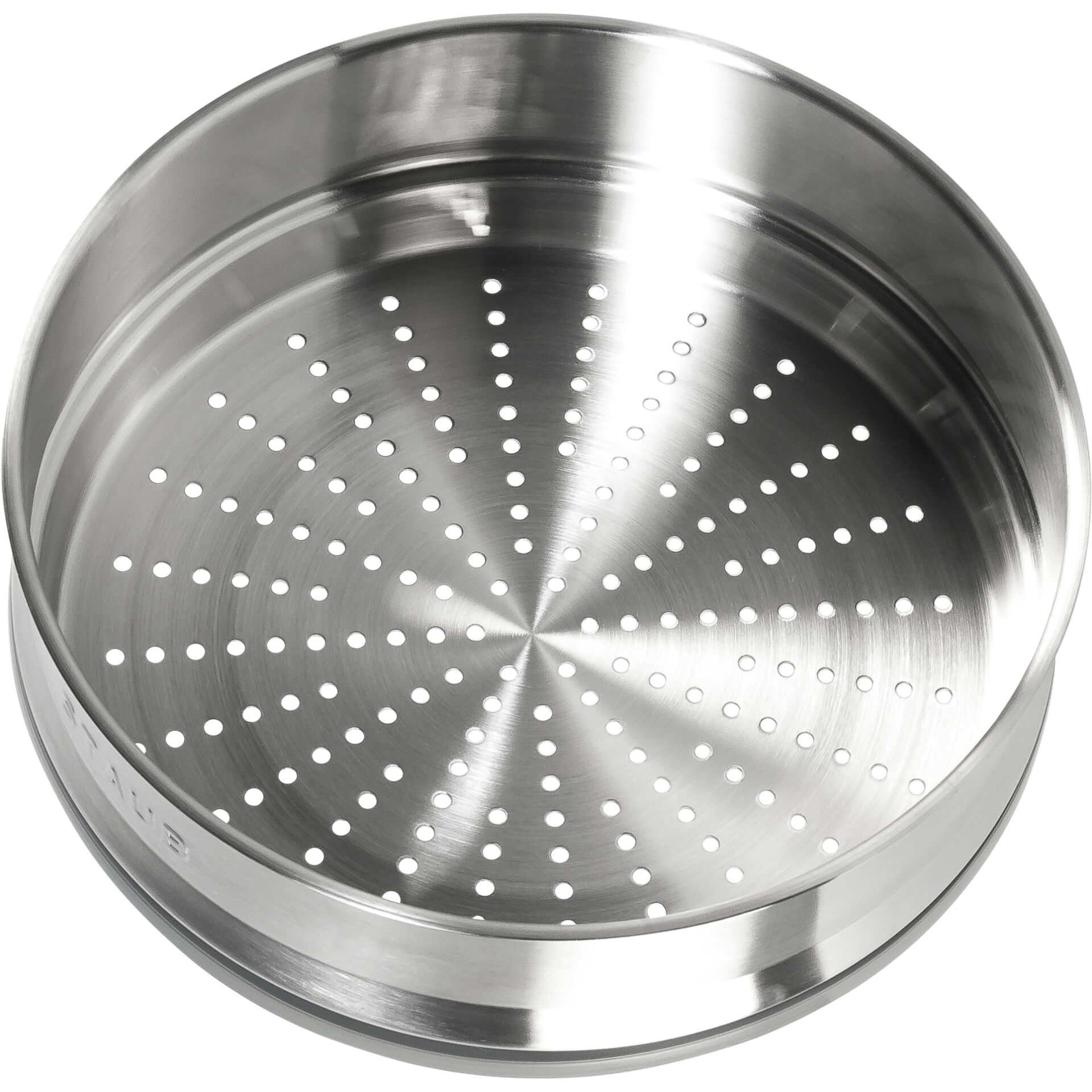 Dampfgarer-Einsatz, Edelstahl,  perforierte Schale, Küchengerät, Dampfperforation