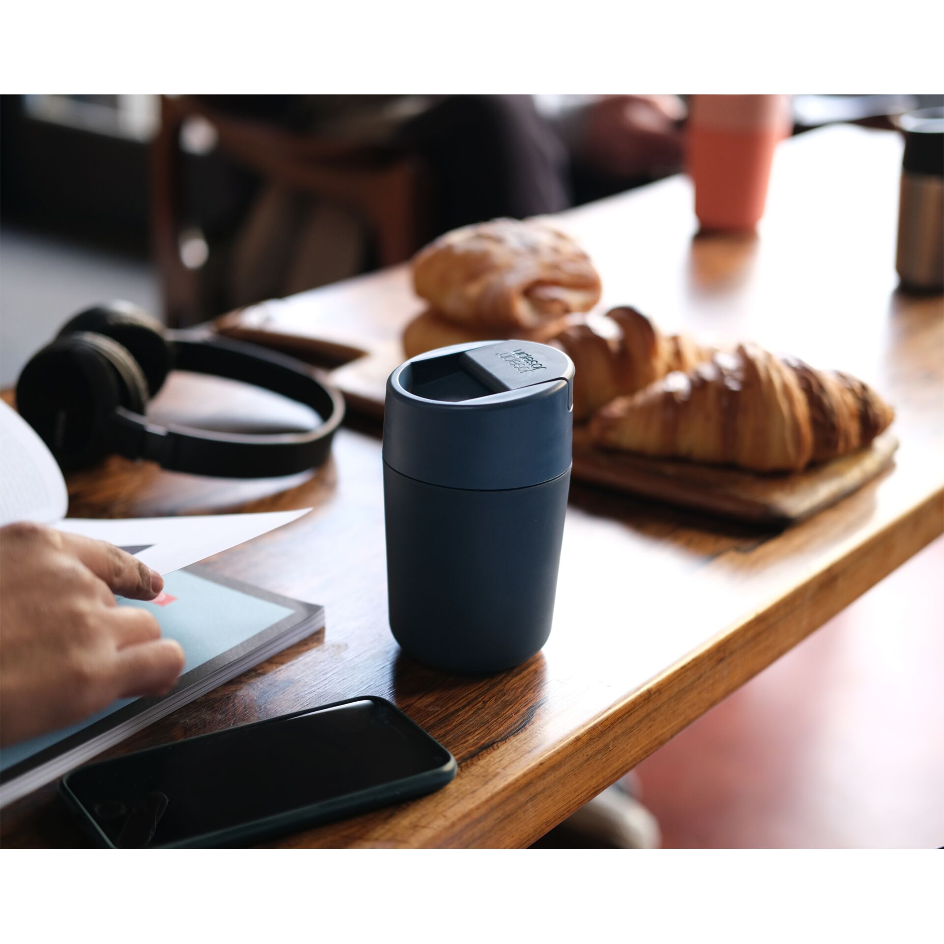 Handy, Telefon, Brunch, Brot, Innenarchitektur
