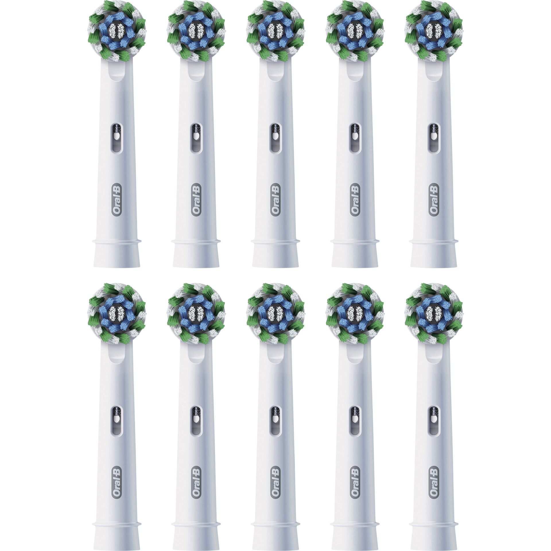 Elektrische Zahnbürstenaufsatz, Schallzahnbürstenkopf, Runder Bürstenkopf, Blau-weiß, 12 Stück