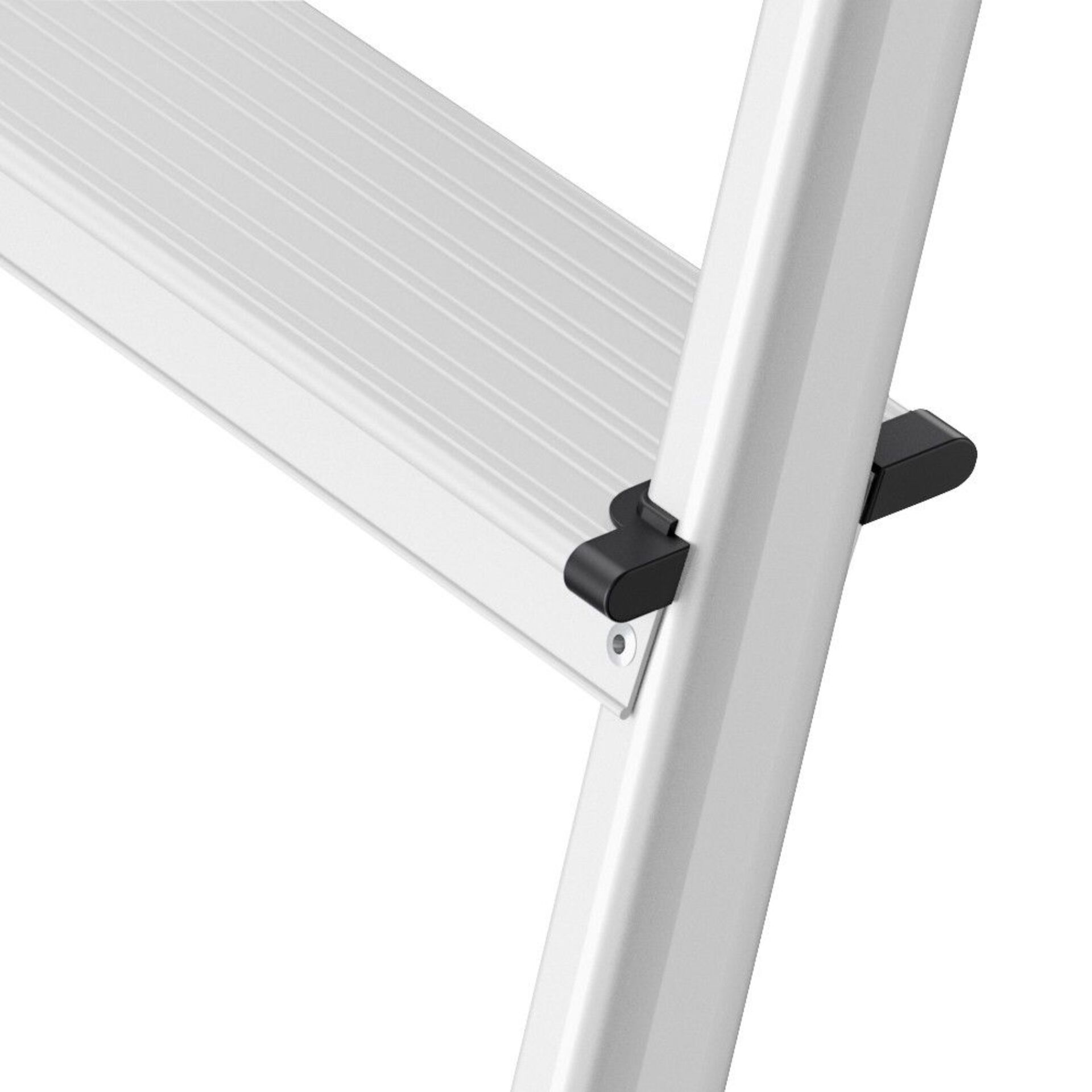 Trittstufe, Stufenleiter, Aluminium, rutschfest, Schelle