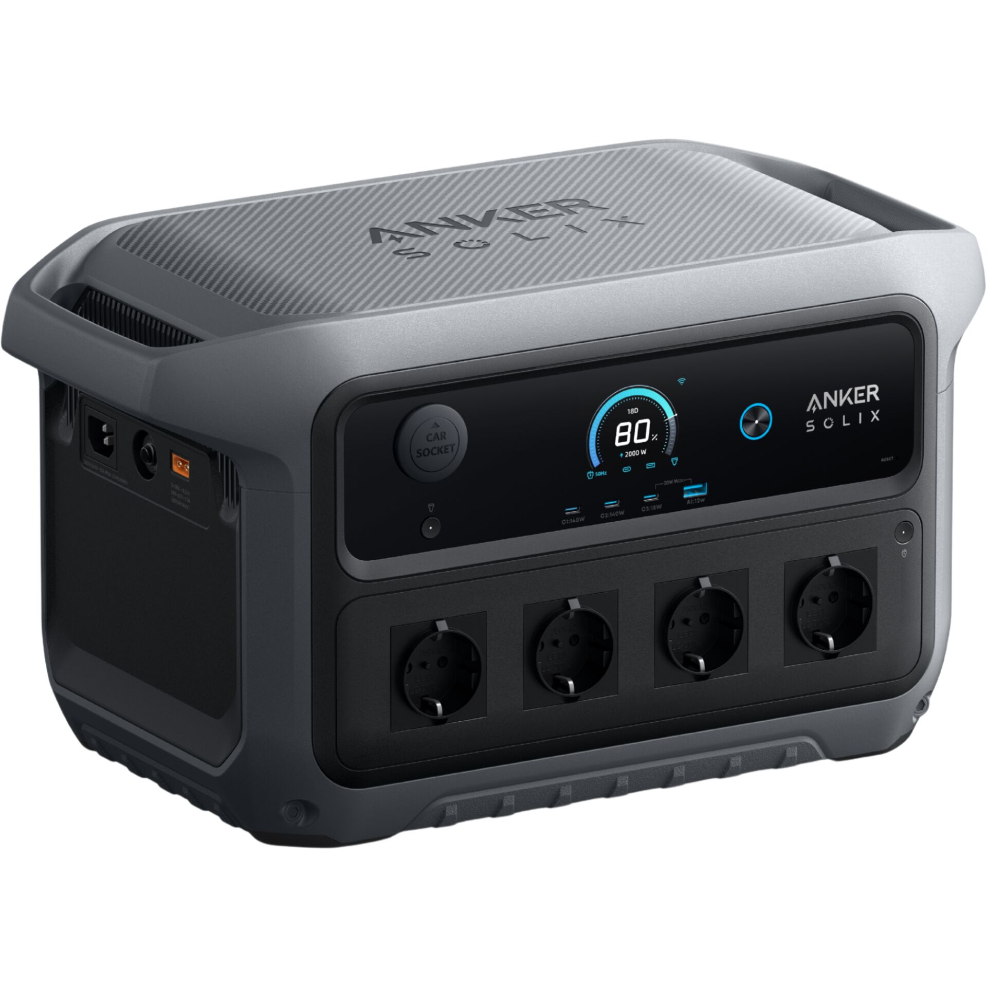 Power station, Portable generator, Wiederaufladbar, AC-Steckdosen, Digitalanzeige
