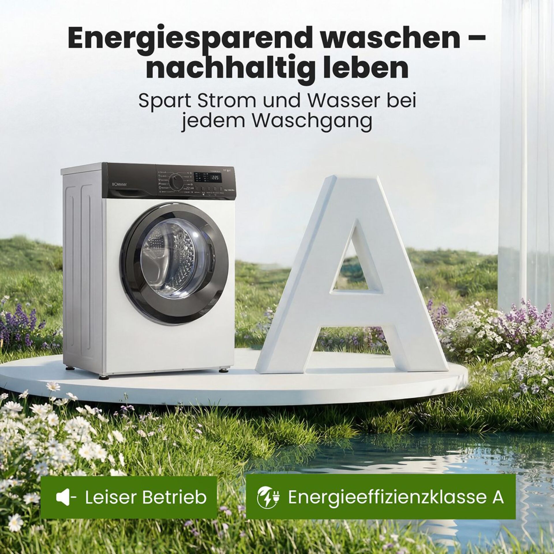 Waschmaschine, Frontlader, Energieeffizienz, Leiser Betrieb, Spülmaschine