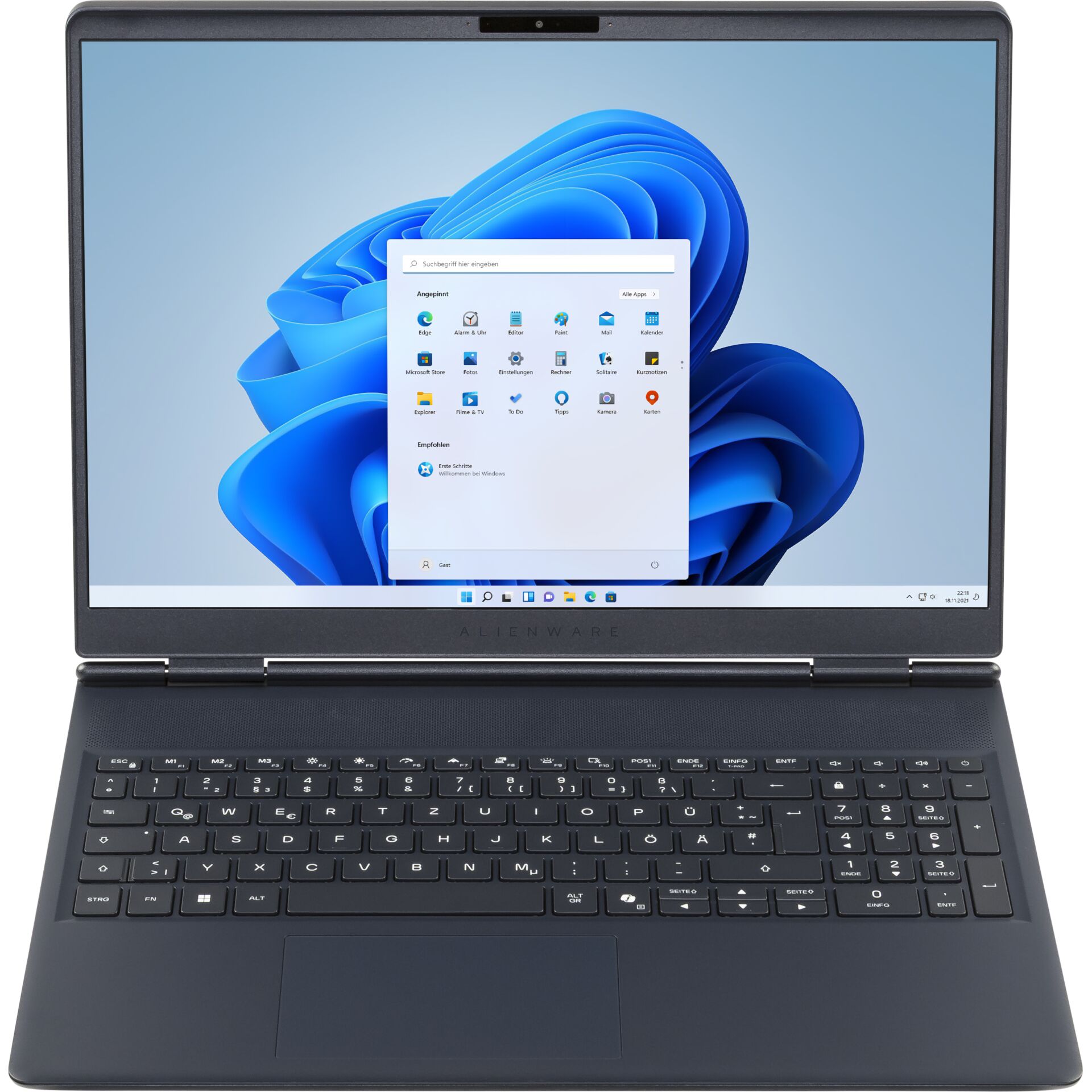 laptop, gaming laptop, Alienware, blue, keyboard backlit, laptop, PC, Windows, 13-15 Zoll, Tastatur beleuchtet