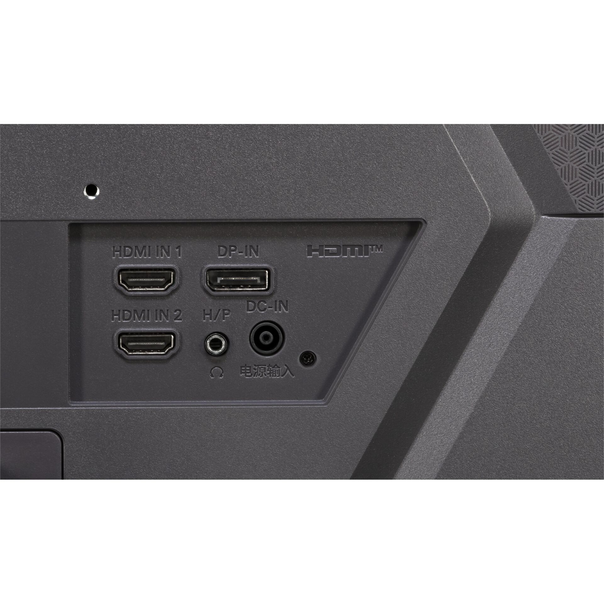 HDMI Eingänge, DP-Eingang, DC-Eingang, Kopfhöreranschluss, Stromversorgung