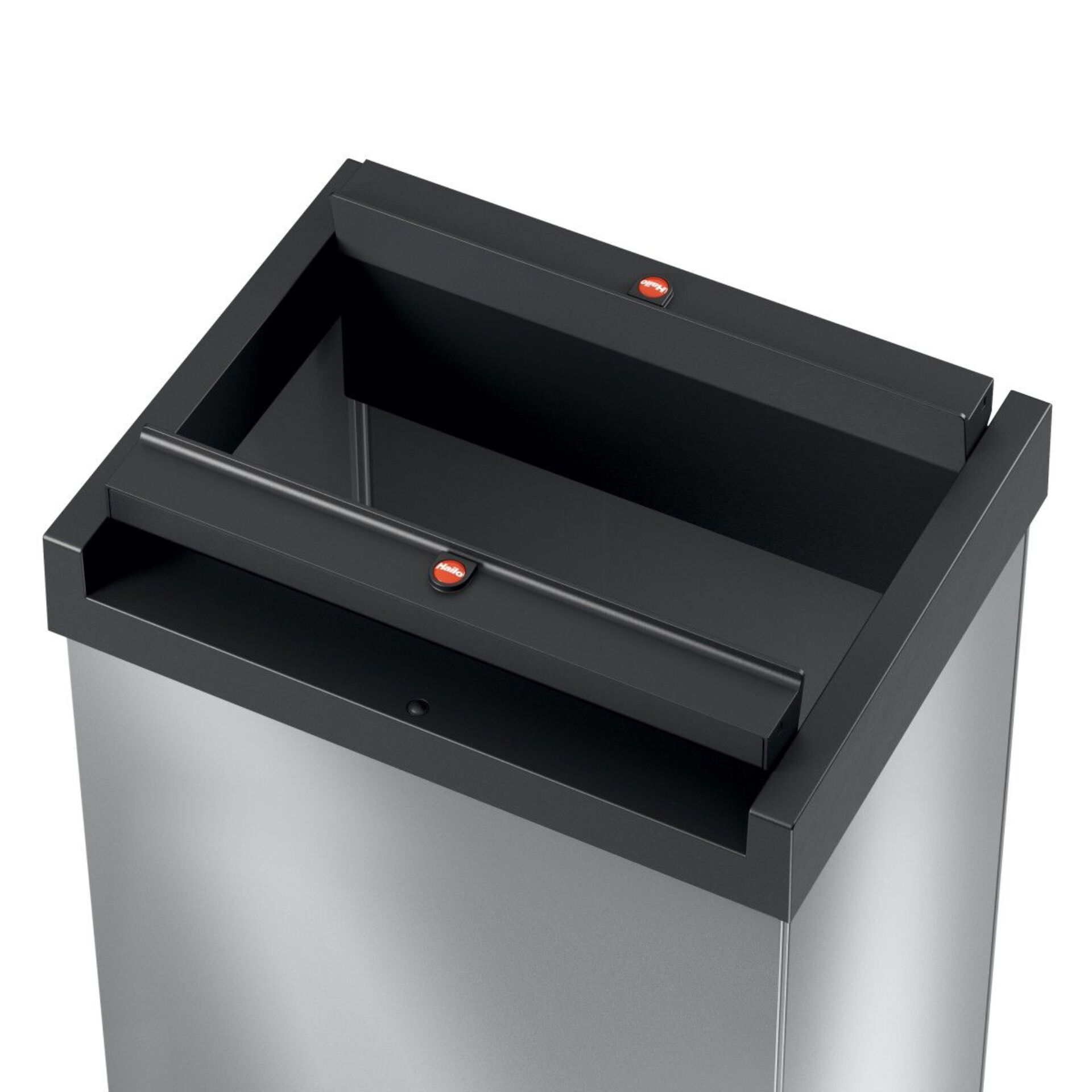 Schubladen-Blende, Korpus, Schwarz, Metall, Mülleimer-Innenschacht