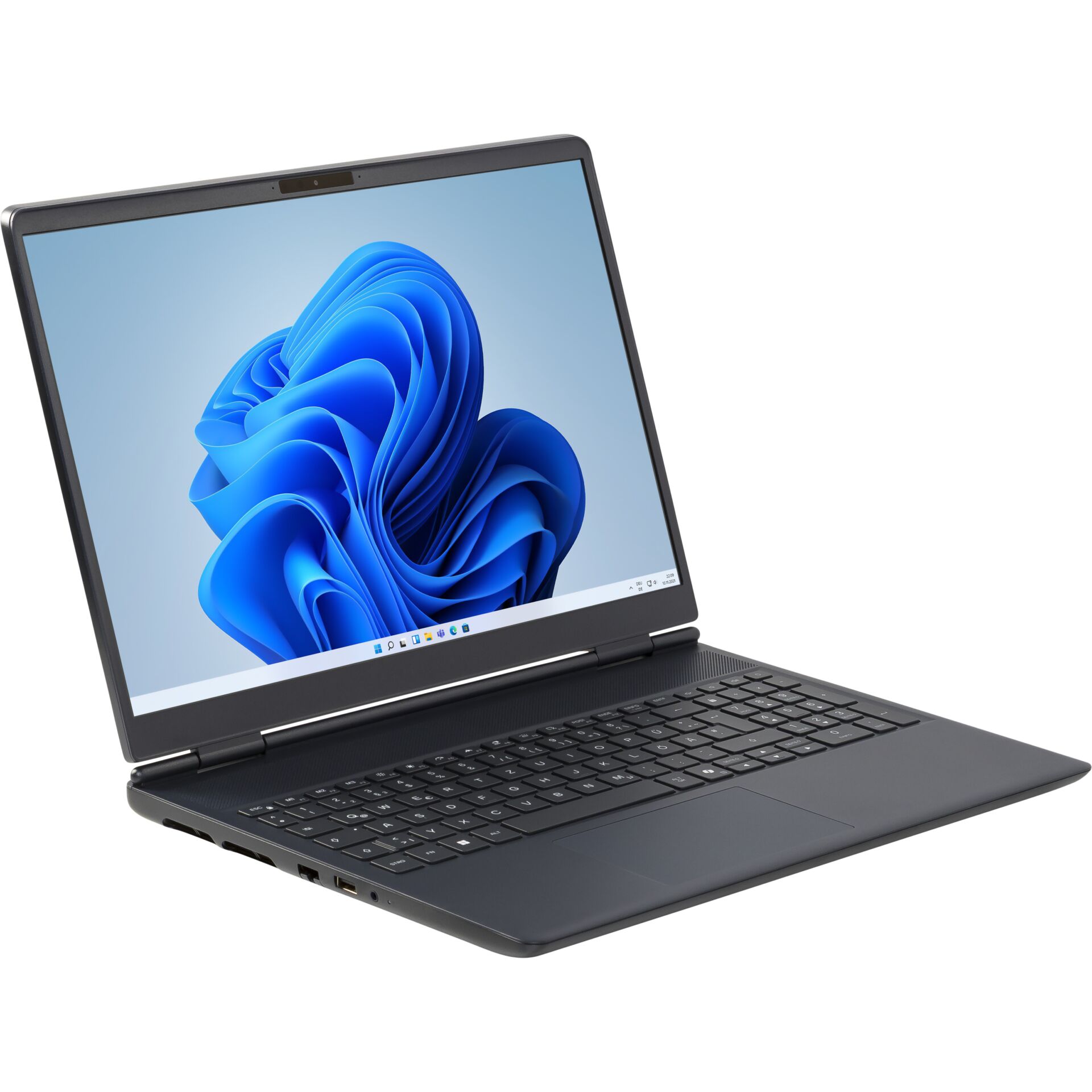 Laptop, Ultrabook, Blau, Seitenansicht, Anschlüsse, laptop, notebook, ultrabook, windows, Tastatur