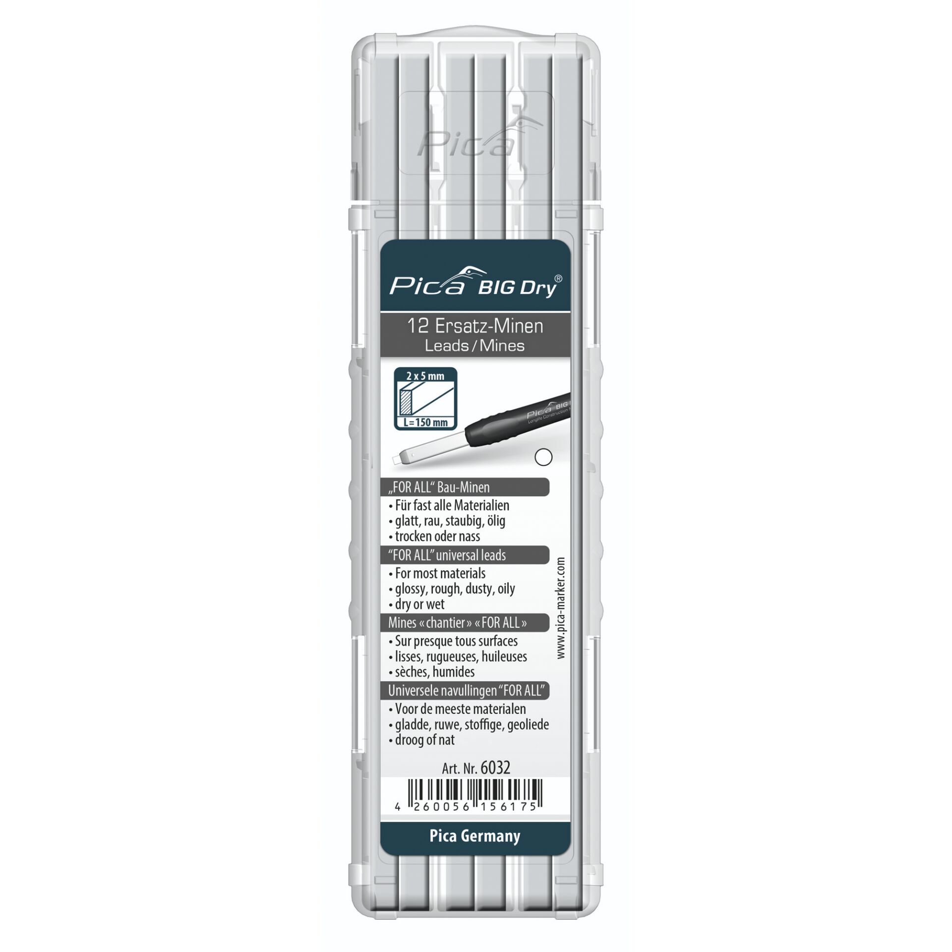 Pica BIG DRY Minen-Set FOR ALL  weiss