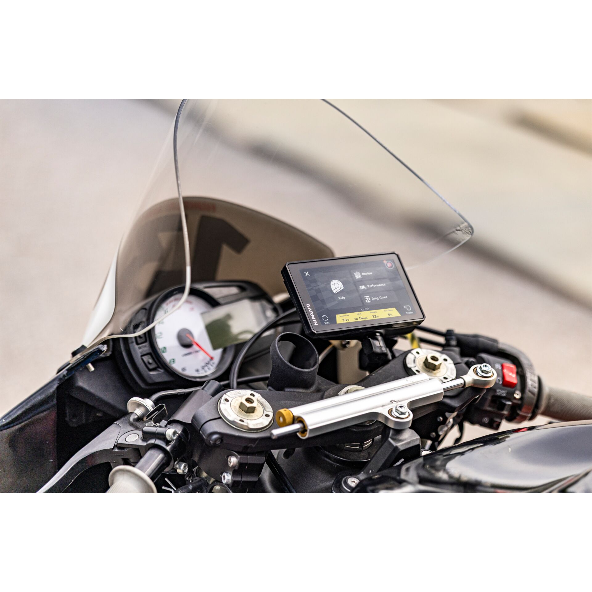Motorrad, Lenker, GPS-Bildschirm, Verkleidung, Armaturenbrett
