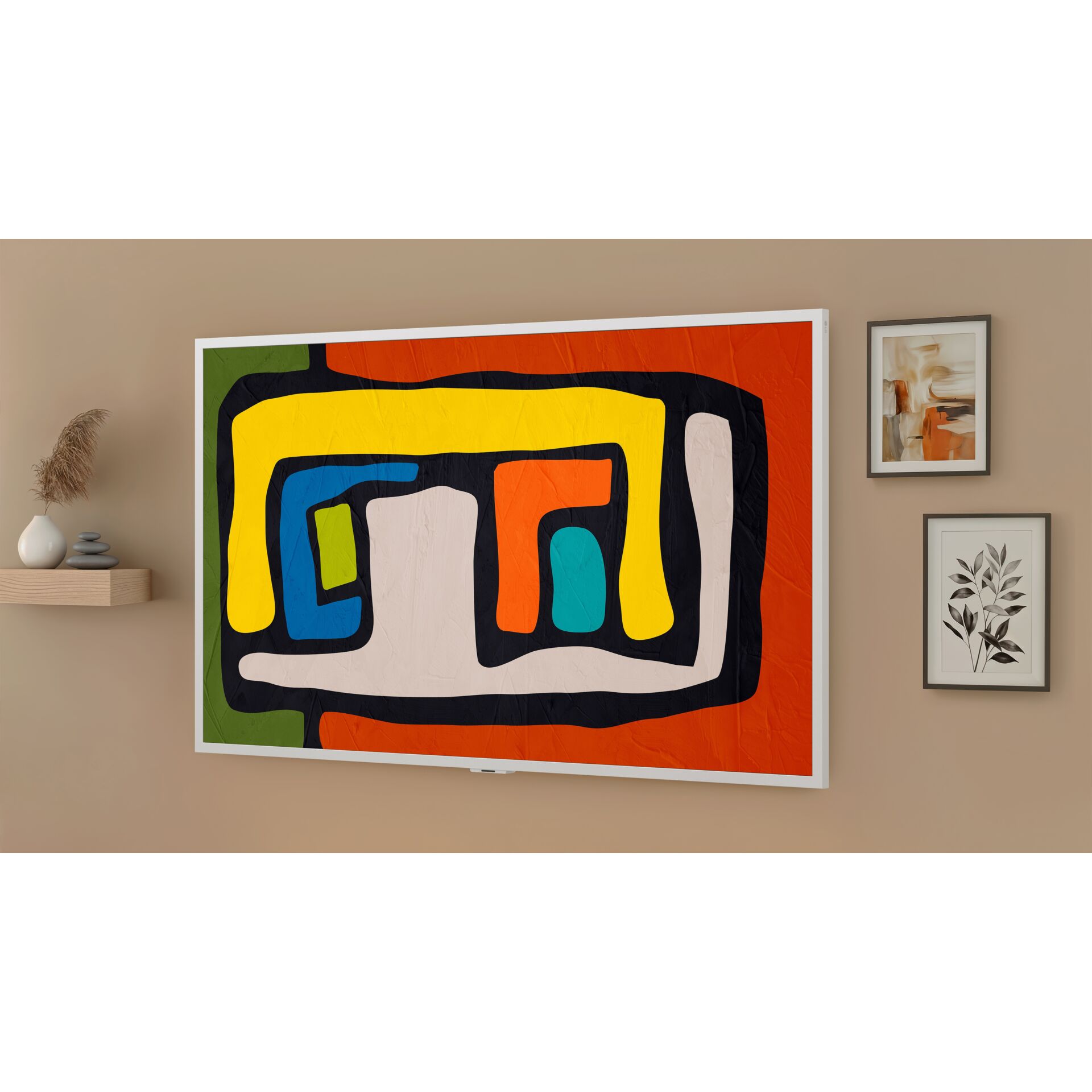 abstrakte kunst, bunte malerei, wanddekoration, geometrische formen, konkrete farben