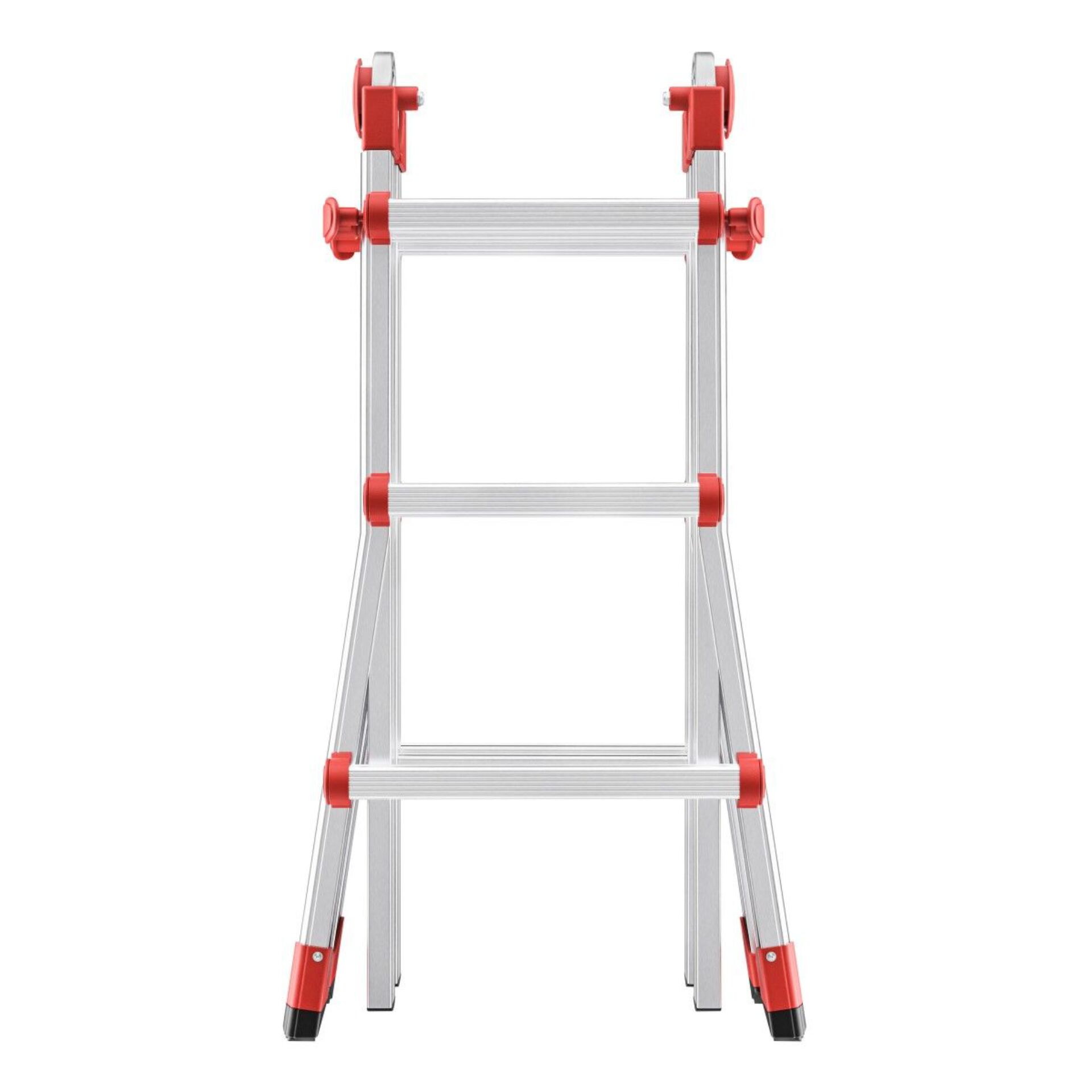 Leiterstufe, Aluminium, Verstellbar, Sicherheitshaken, Rot