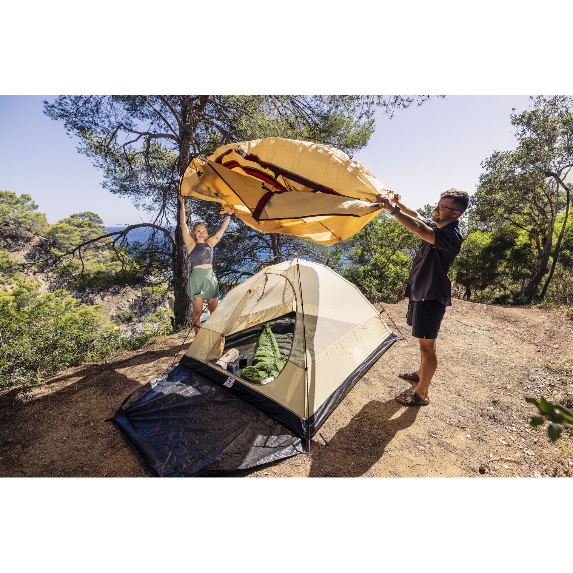 Draußen, Unterschlupf, Zelt, Campen, Person