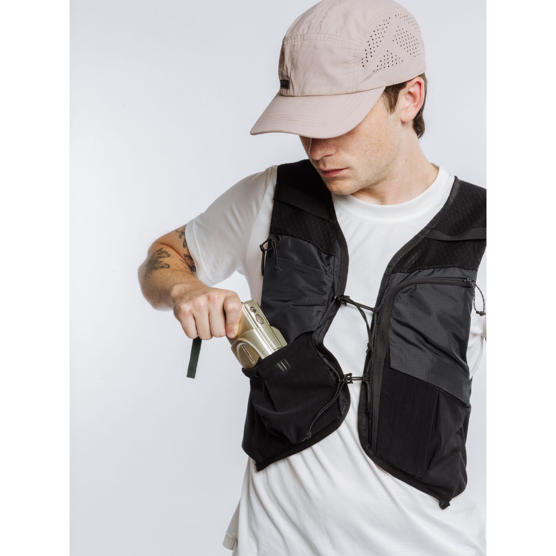 Gilet, Tasche, Reißverschluss-Tasche, Sportweste, Tragegurt