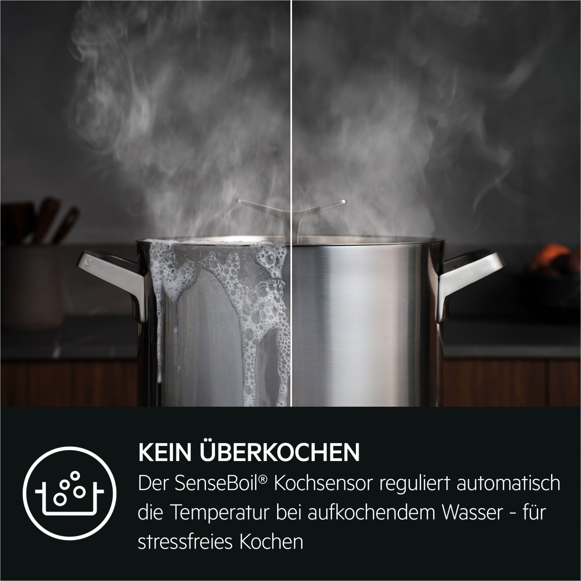 Siedend, Kochen, Essen
