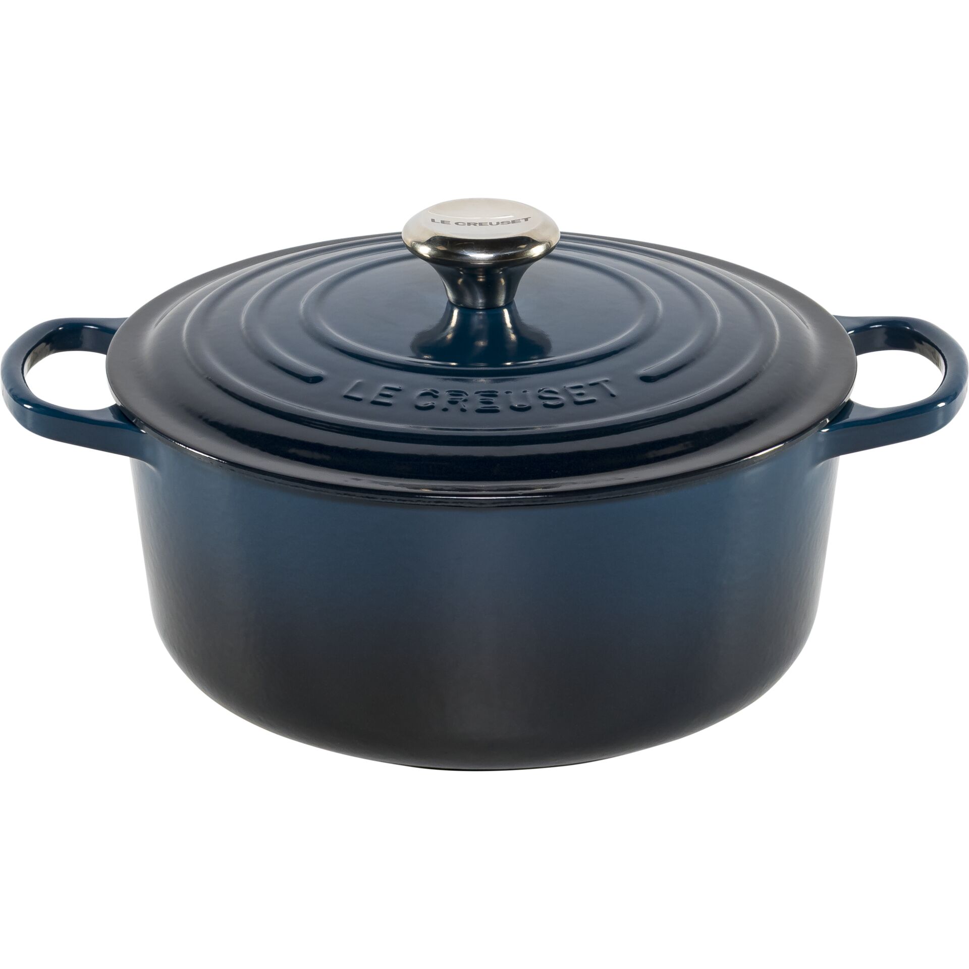 Kasserolle, Dutch Oven, emaille, Navy, zwei Griffe