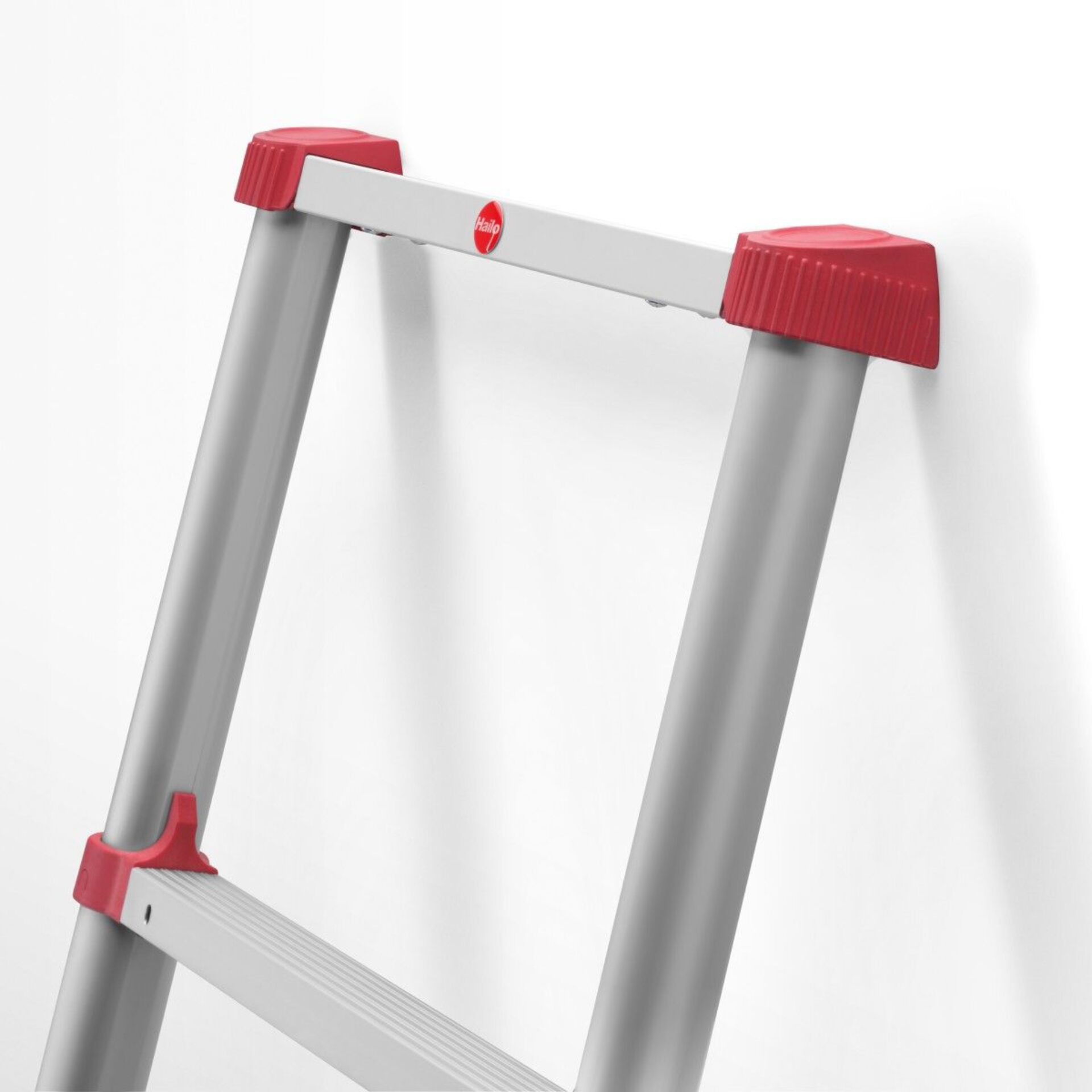 Step-Stool, Leiter, Grau, Rote-Kappen, Faltbar