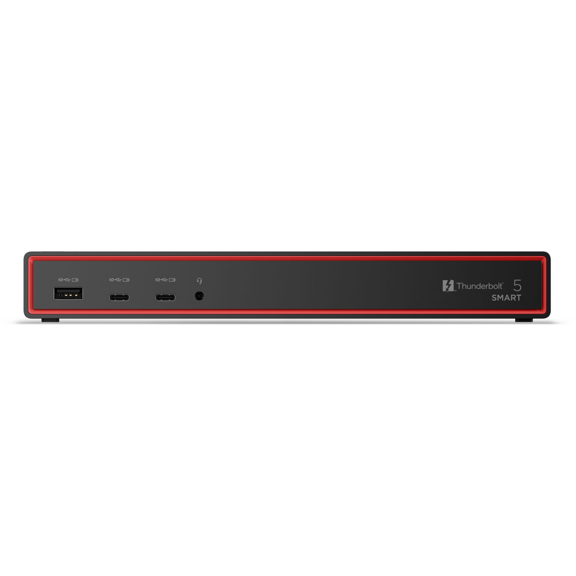 Thunderbolt, Smart, Dock, USB-C, Schwarz mit rotem Rand