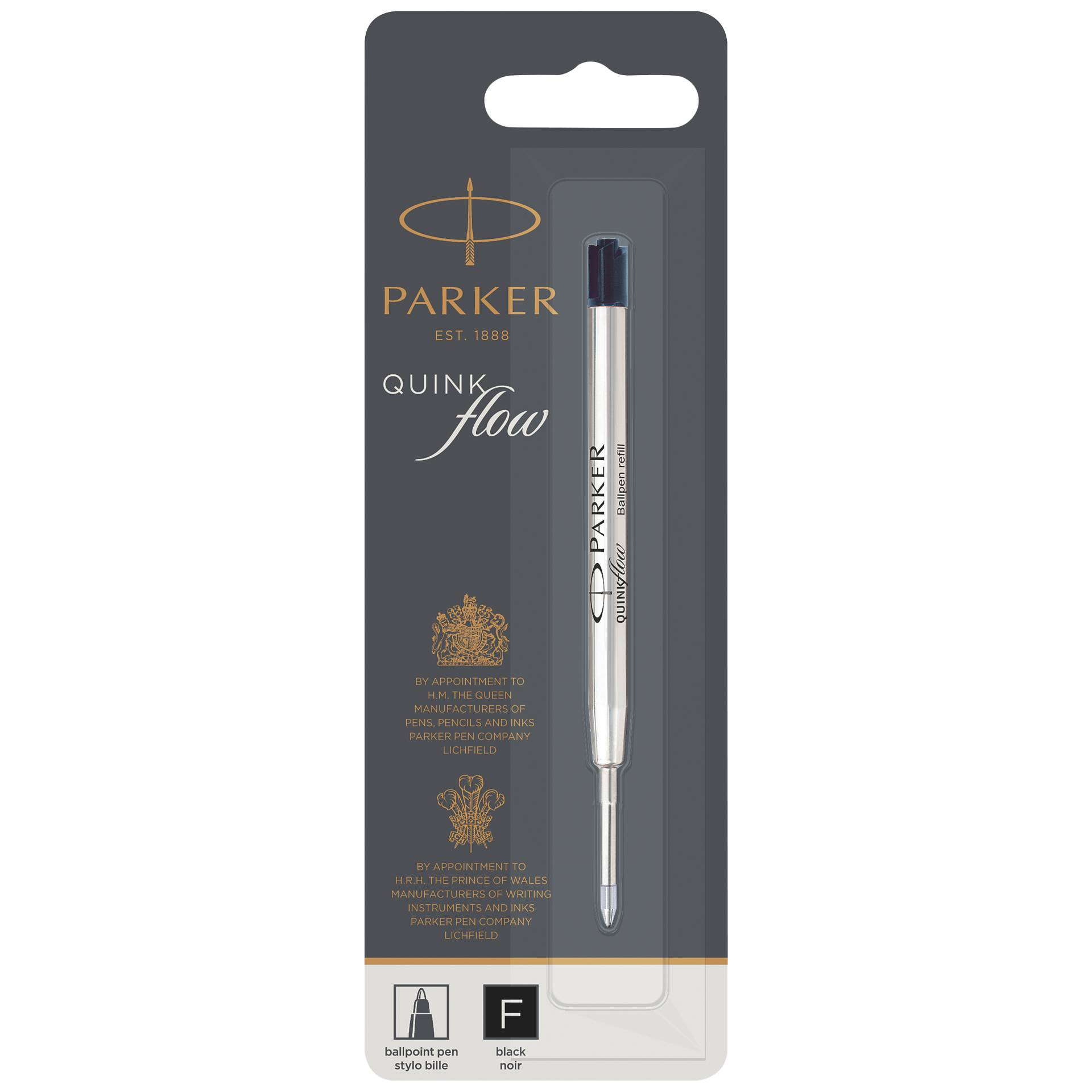 Parker Quinkflow Mine F schwarz  Kugelschreiber (Blister)