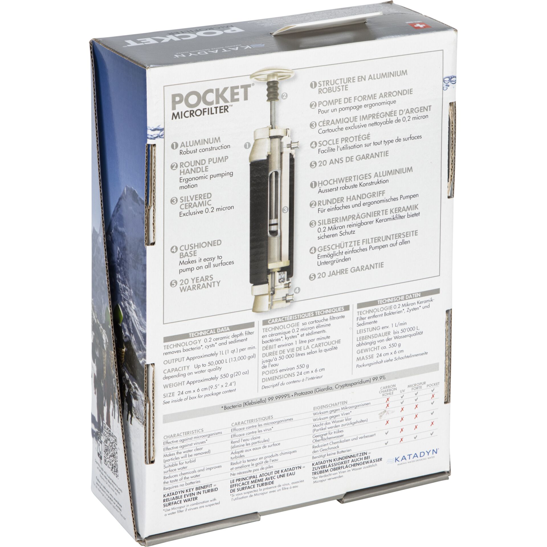 Pumpe, Filtr, Aluminium, Kupfer, Kartonverpackung