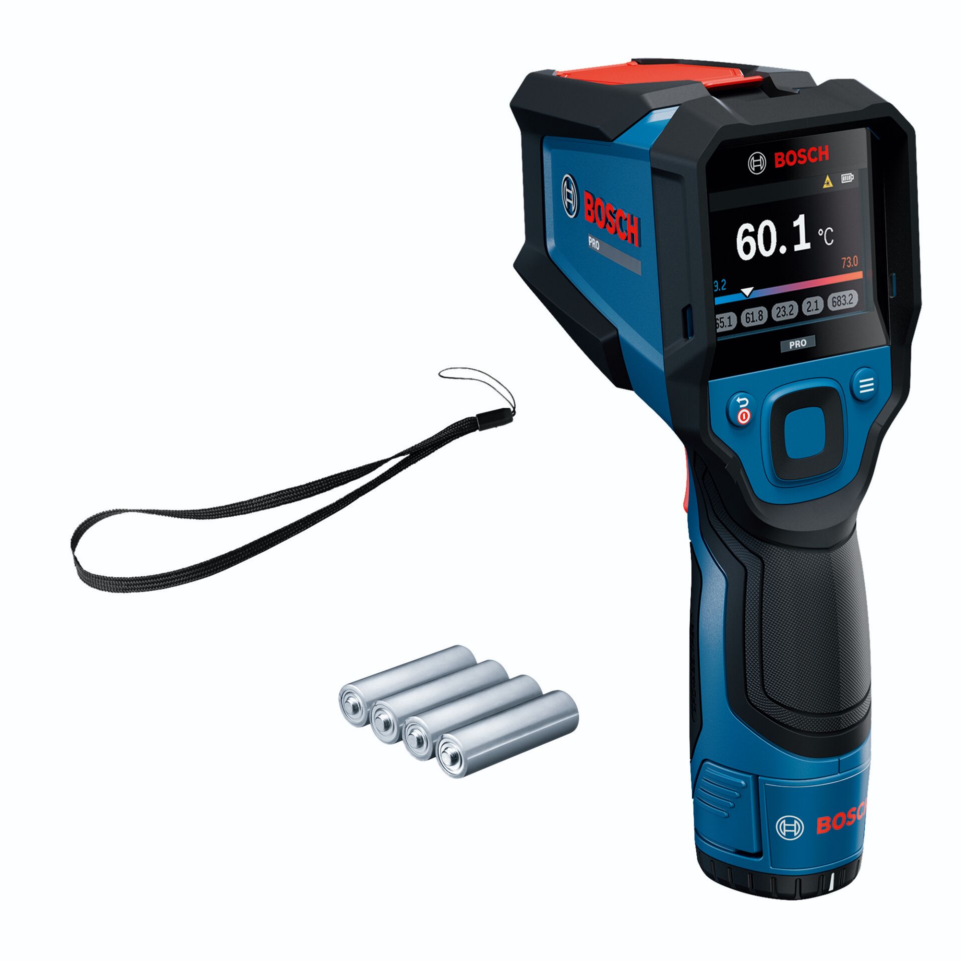 Infrarot-View, Messgerät, Thermometer, Profi-Temperaturmesser, Batterien