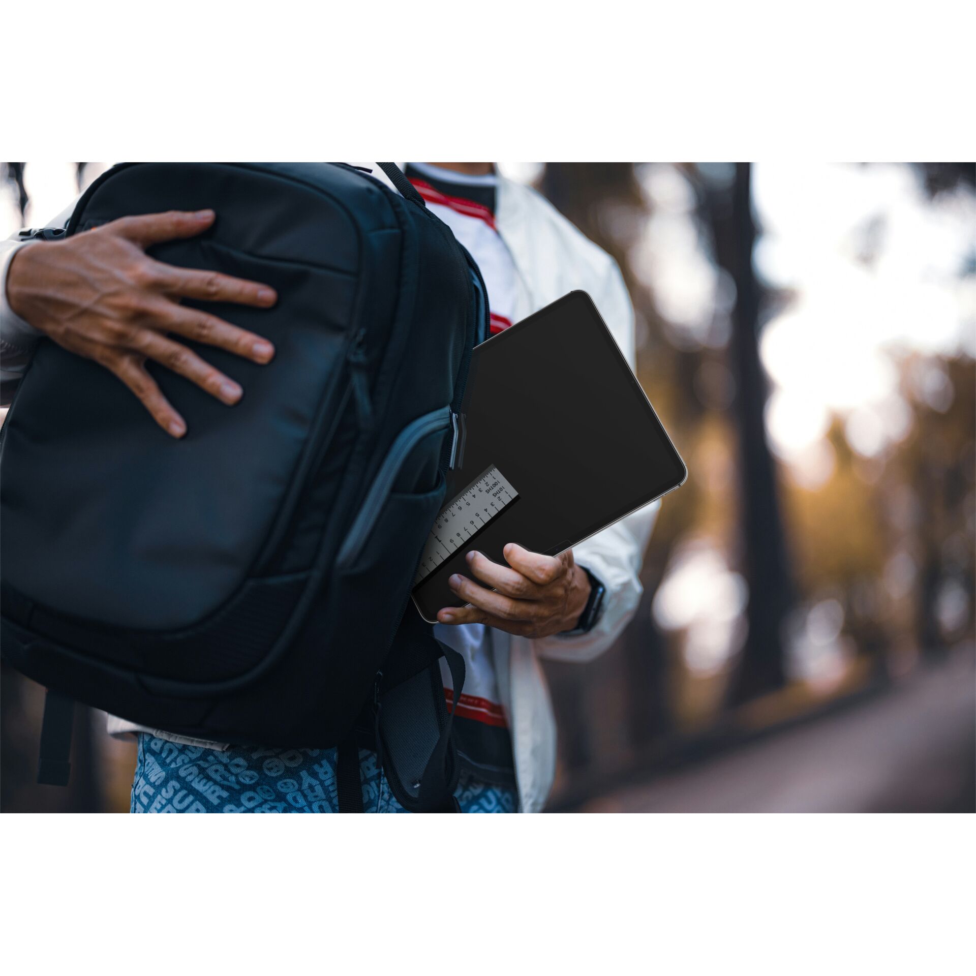 Tasche, Rucksack, Person