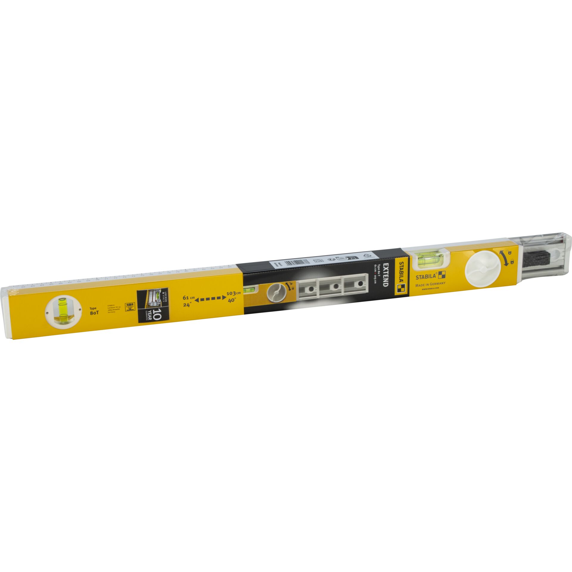Wasserwaage, Spirit Level, Messwerkzeug, Viereckige Wasserwaage, Gelb-Schwarz