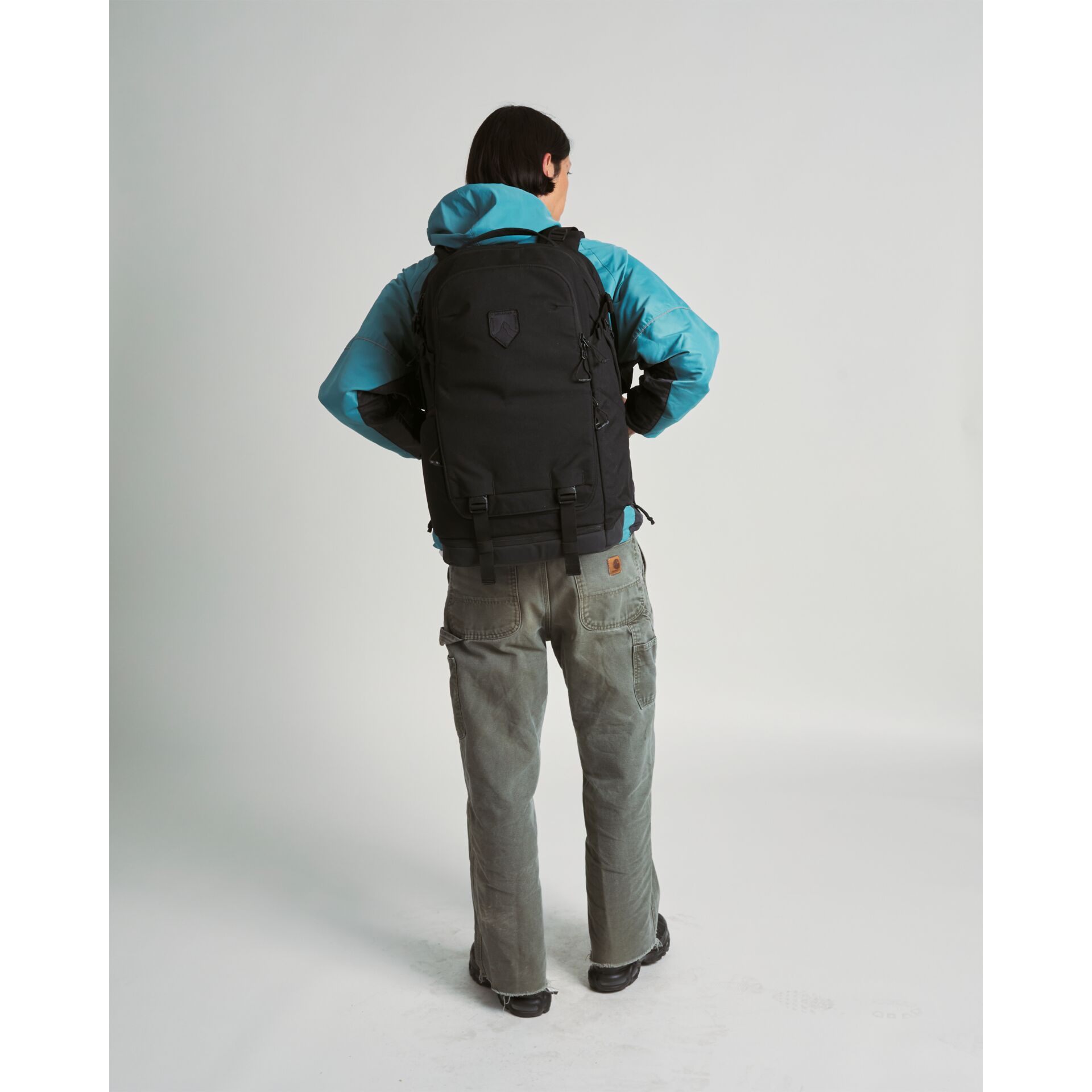 Tasche, Mantel, Rucksack, Mann, Person