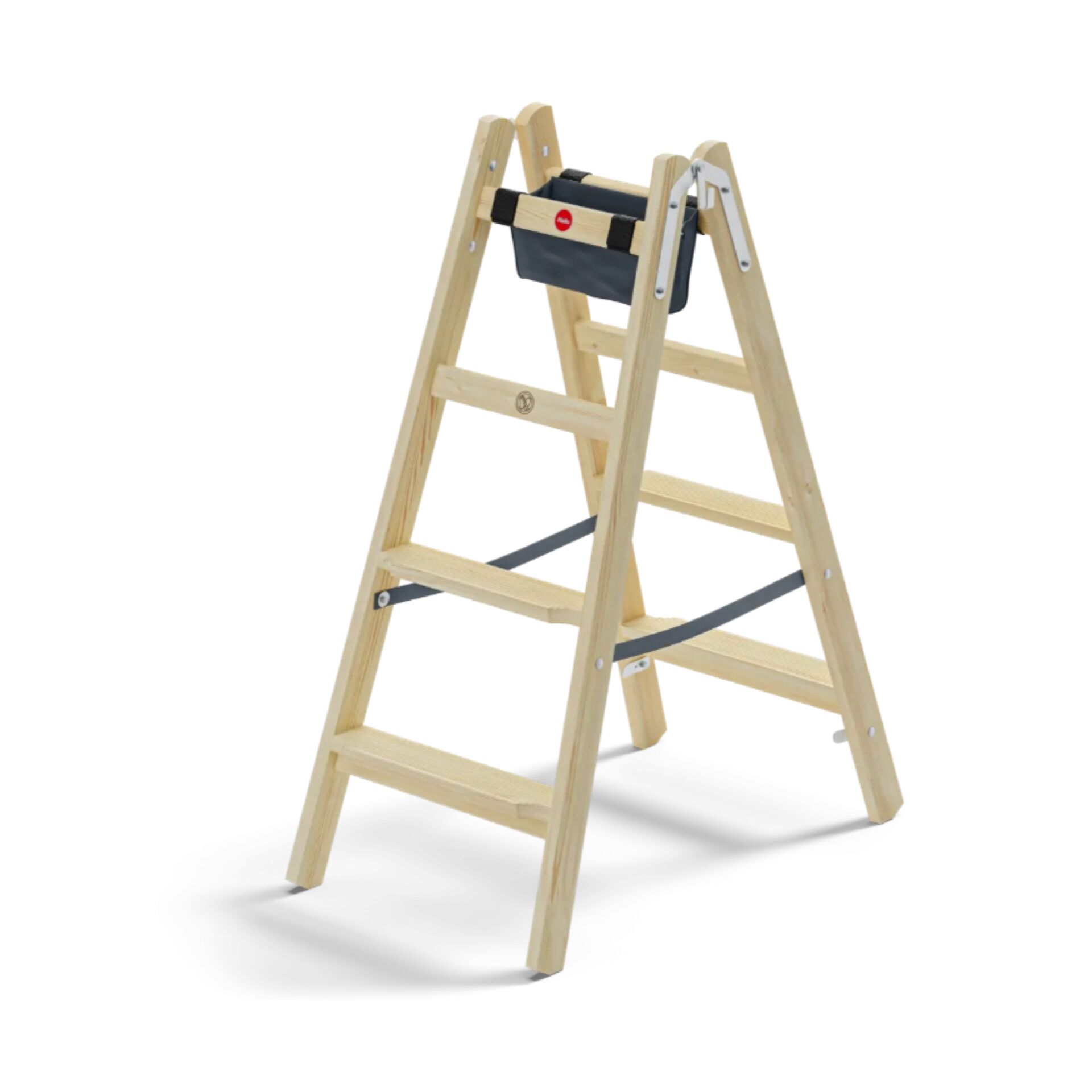 Schaukelstuhl, Holzrahmen, Stufenleiter, Haltbalken, Transporttasche
