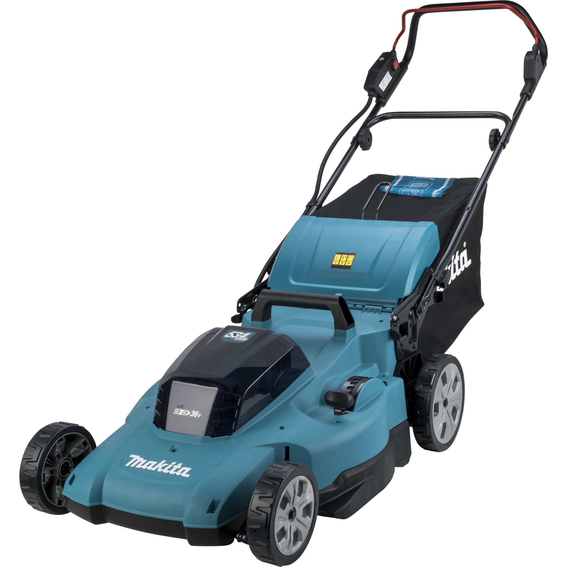 Rasenmäher, elektrisch, Makita, Grasfangkorb, Blue-green