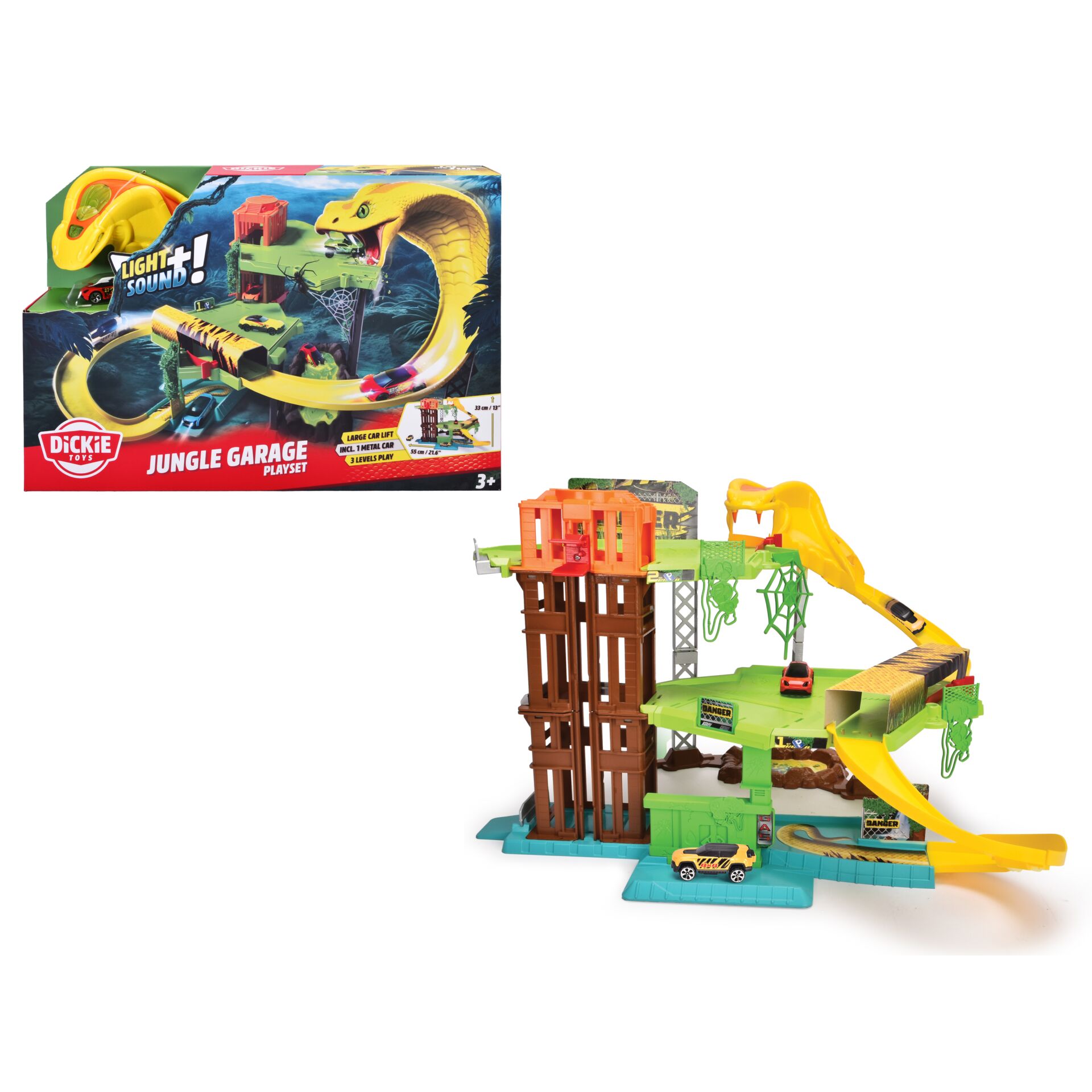 Spielzeug, Autospielset, Jungle, Rasende Schlange, Konstruktionsbausteine